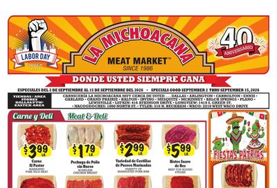 La Michoacana Meat Market (Allen Area, TX) Weekly Ad September 2 - 15, 2026