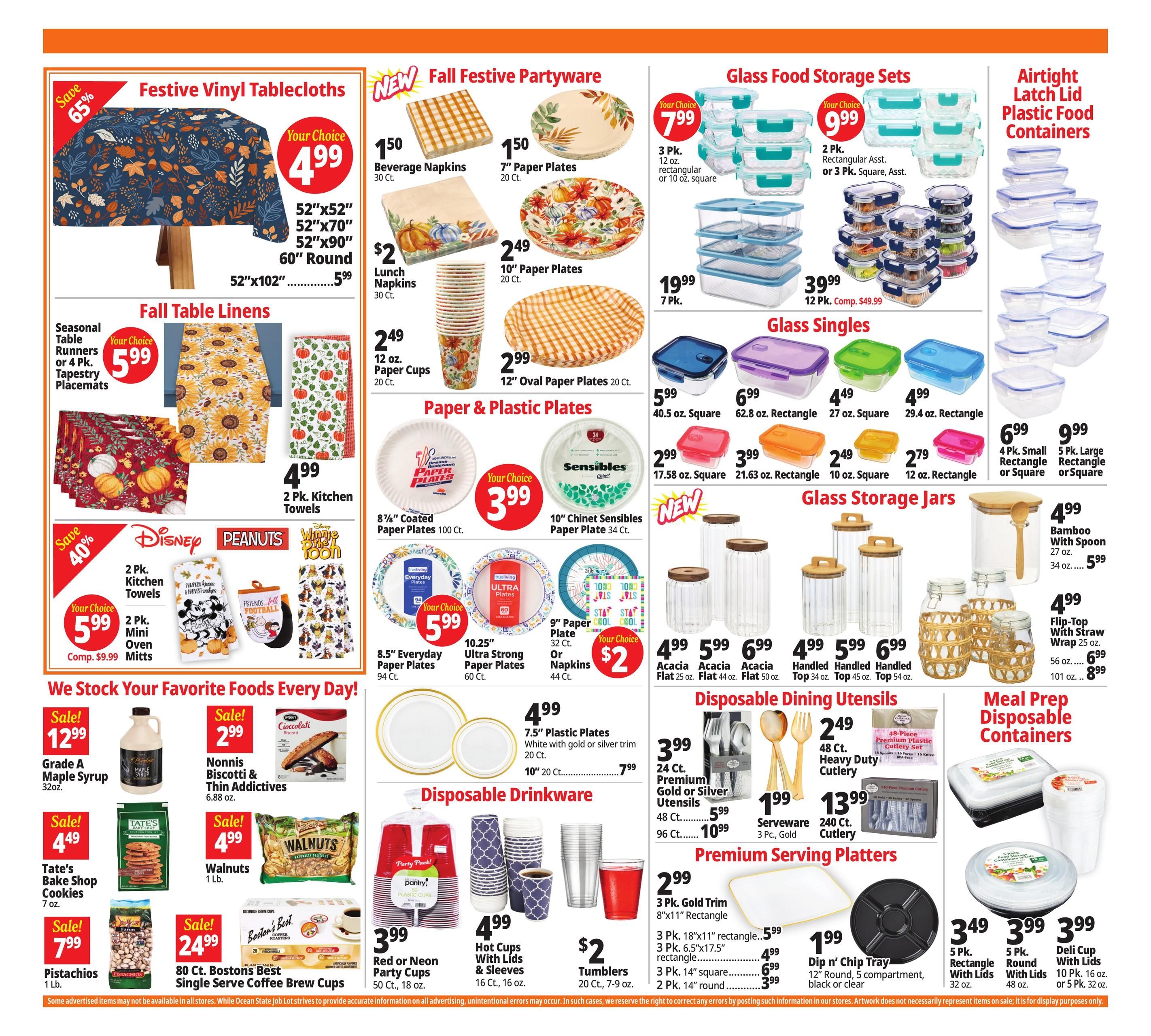 Ocean State Job Lot (Parcel Return Service Area, DC) Weekly Ad September 3 - 9, 2026