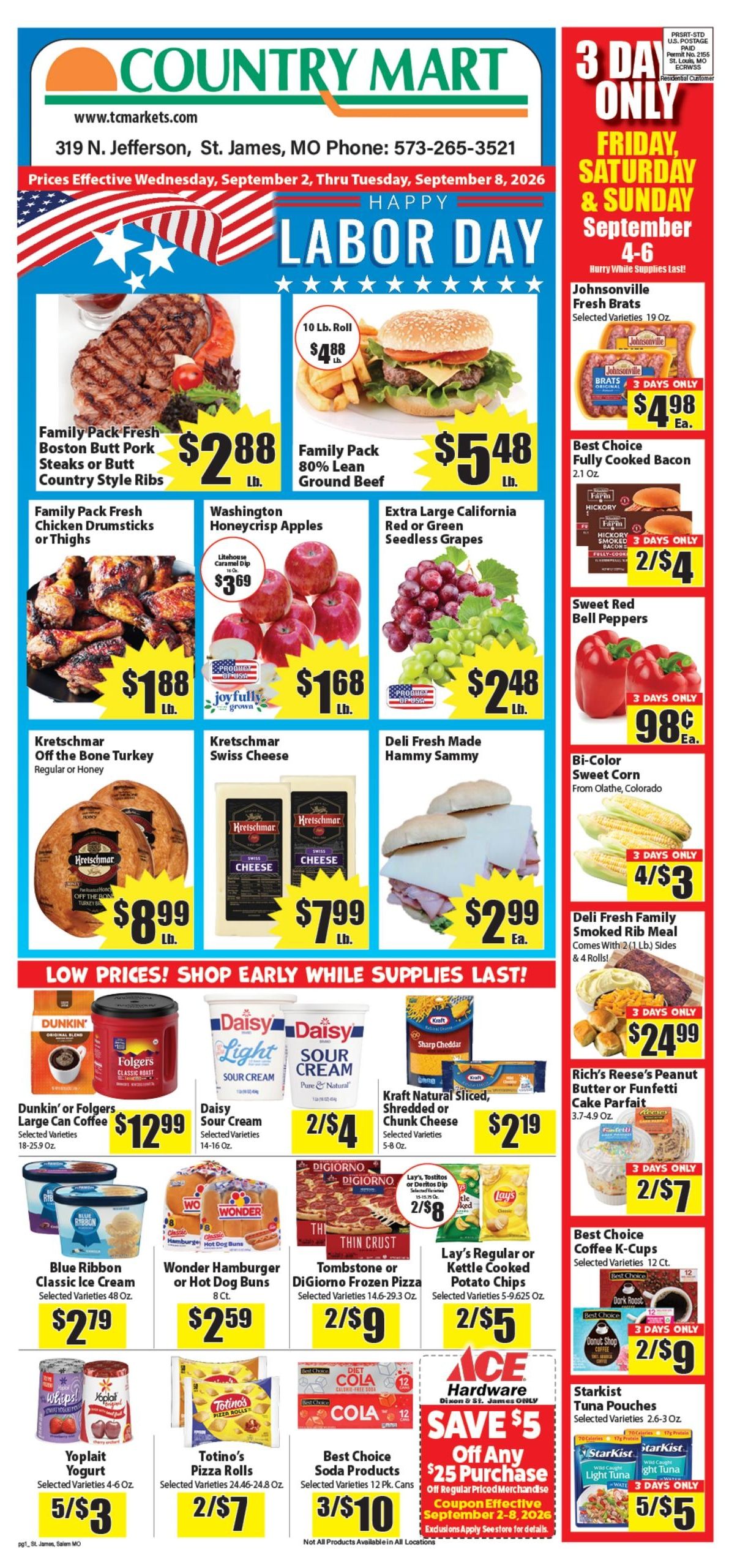 Town & Country Supermarket (Jadwin Area, MO) Weekly Ad September 2 - 8, 2026