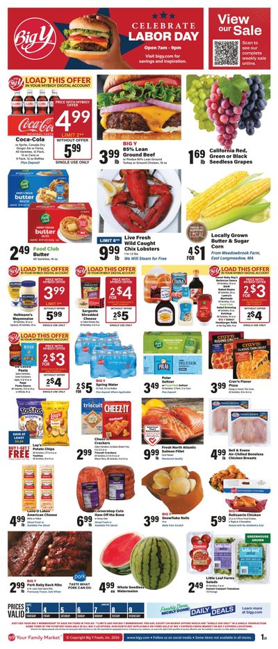 Big Y (Brockton Area, MA) Weekly Ad September 3 - 9, 2026