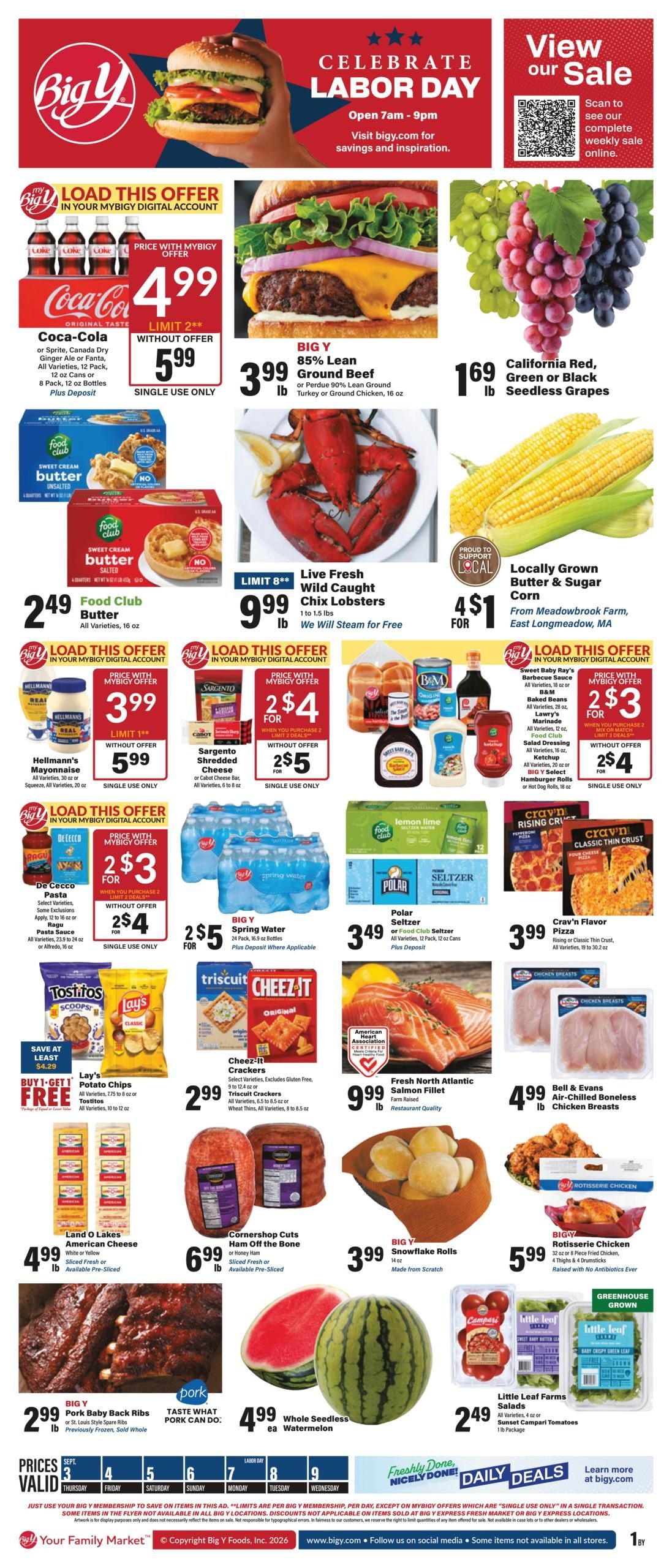 Big Y (Brockton Area, MA) Weekly Ad September 3 - 9, 2026