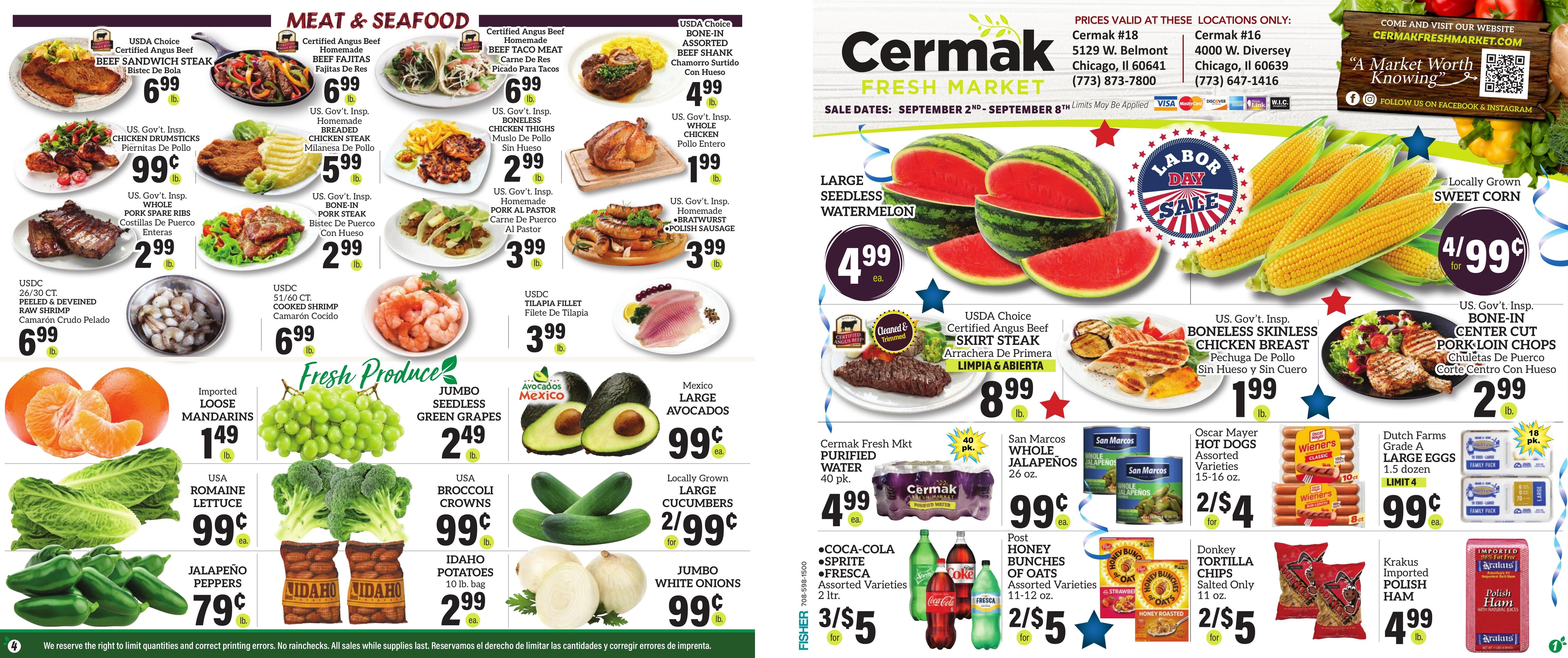 Cermak Fresh Market (Chicago Area, IL) Weekly Ad September 2 - 8, 2026