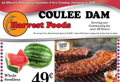 Harvest Foods (Coulee City Area, WA) Weekly Ad September 2 - 8, 2026