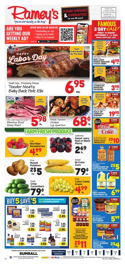 Ramey's (Hattiesburg Area, MS) Weekly Ad September 2 - 8, 2026