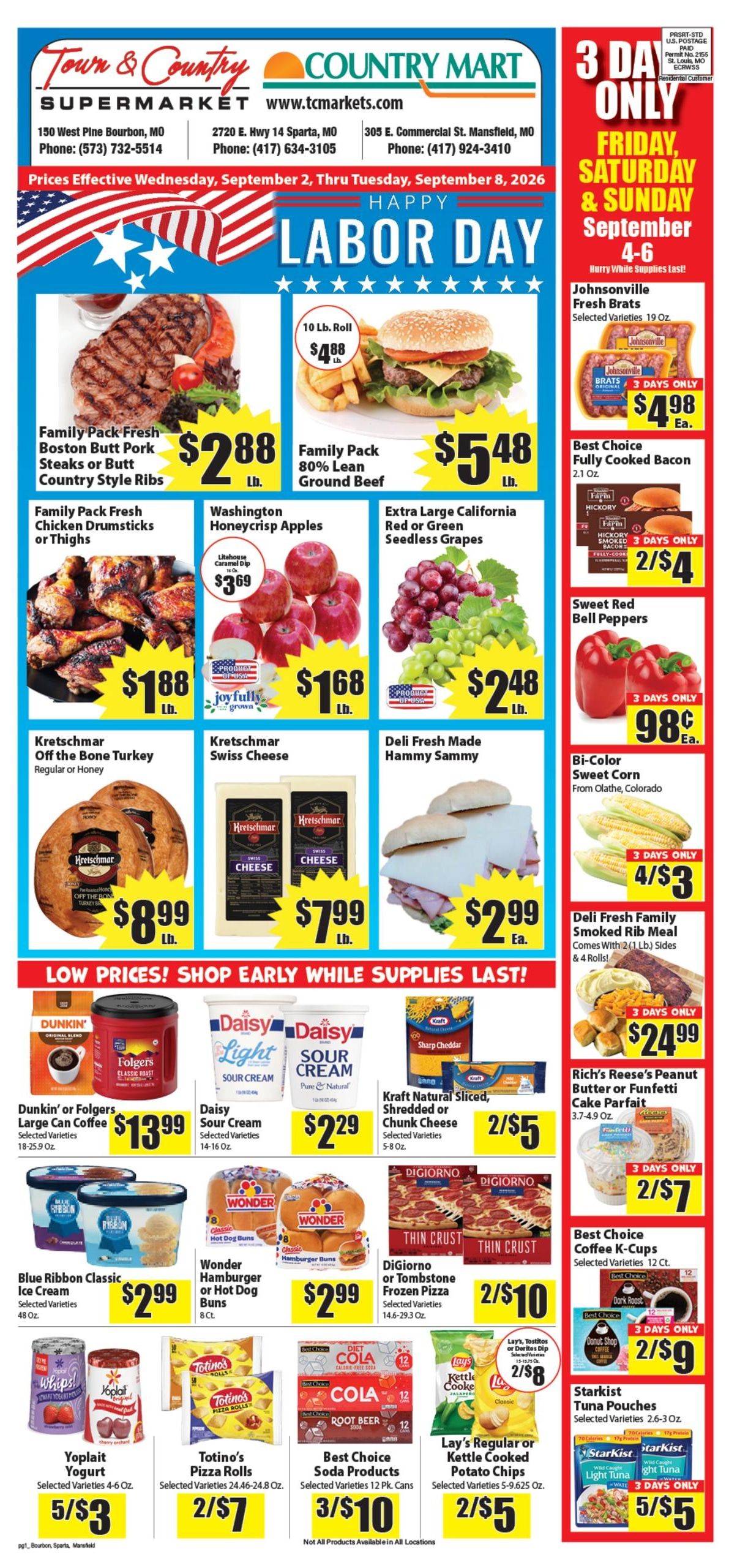 Town & Country Supermarket (Cadet Area, MO) Weekly Ad September 2 - 8, 2026