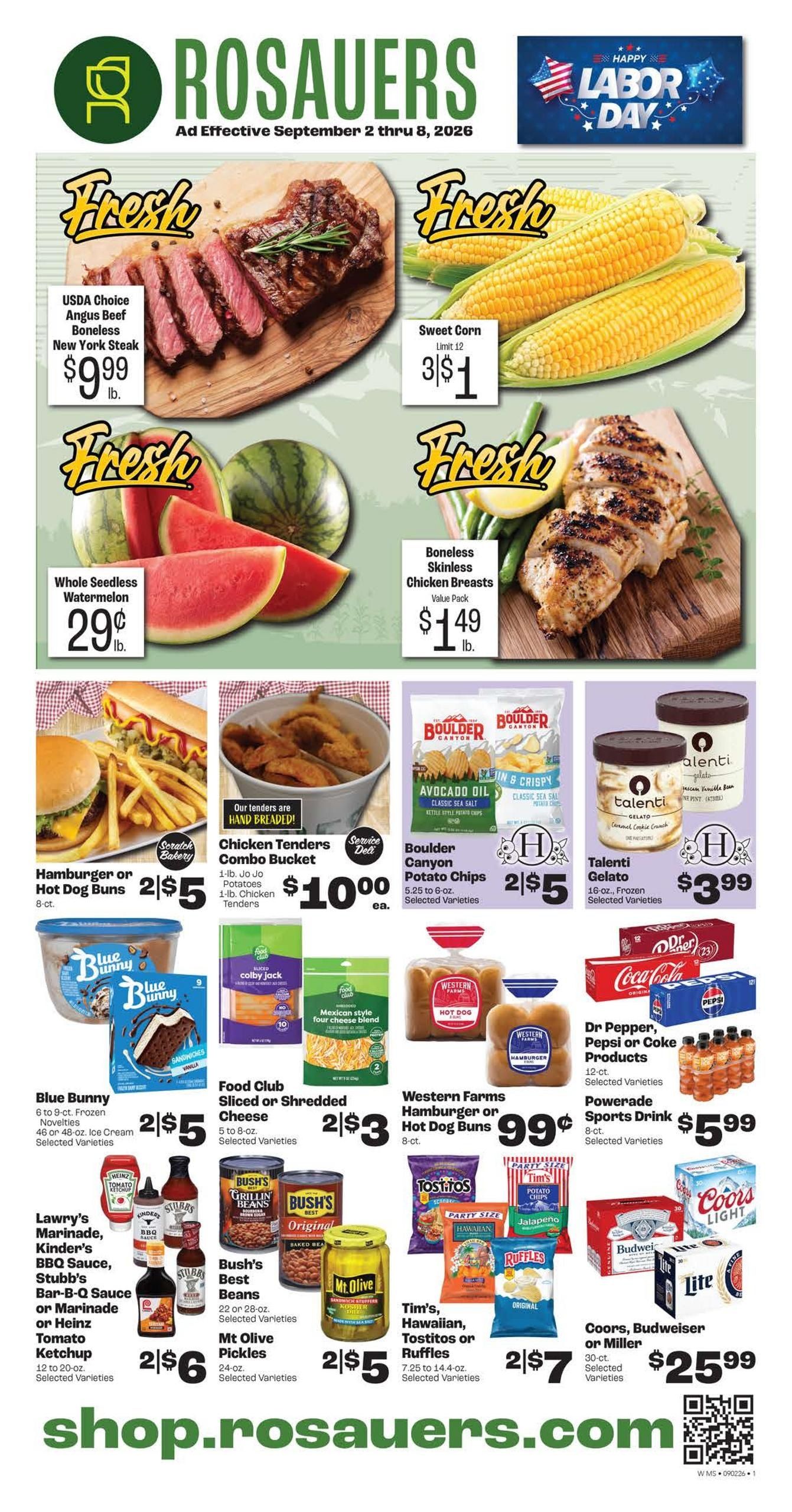 Rosauers (Missoula Area, MT) Weekly Ad September 2 - 8, 2026