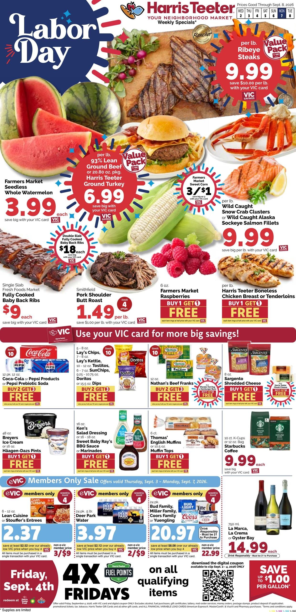 Harris Teeter (Parcel Return Service-Washington Area, DC) Weekly Ad September 2 - 8, 2026