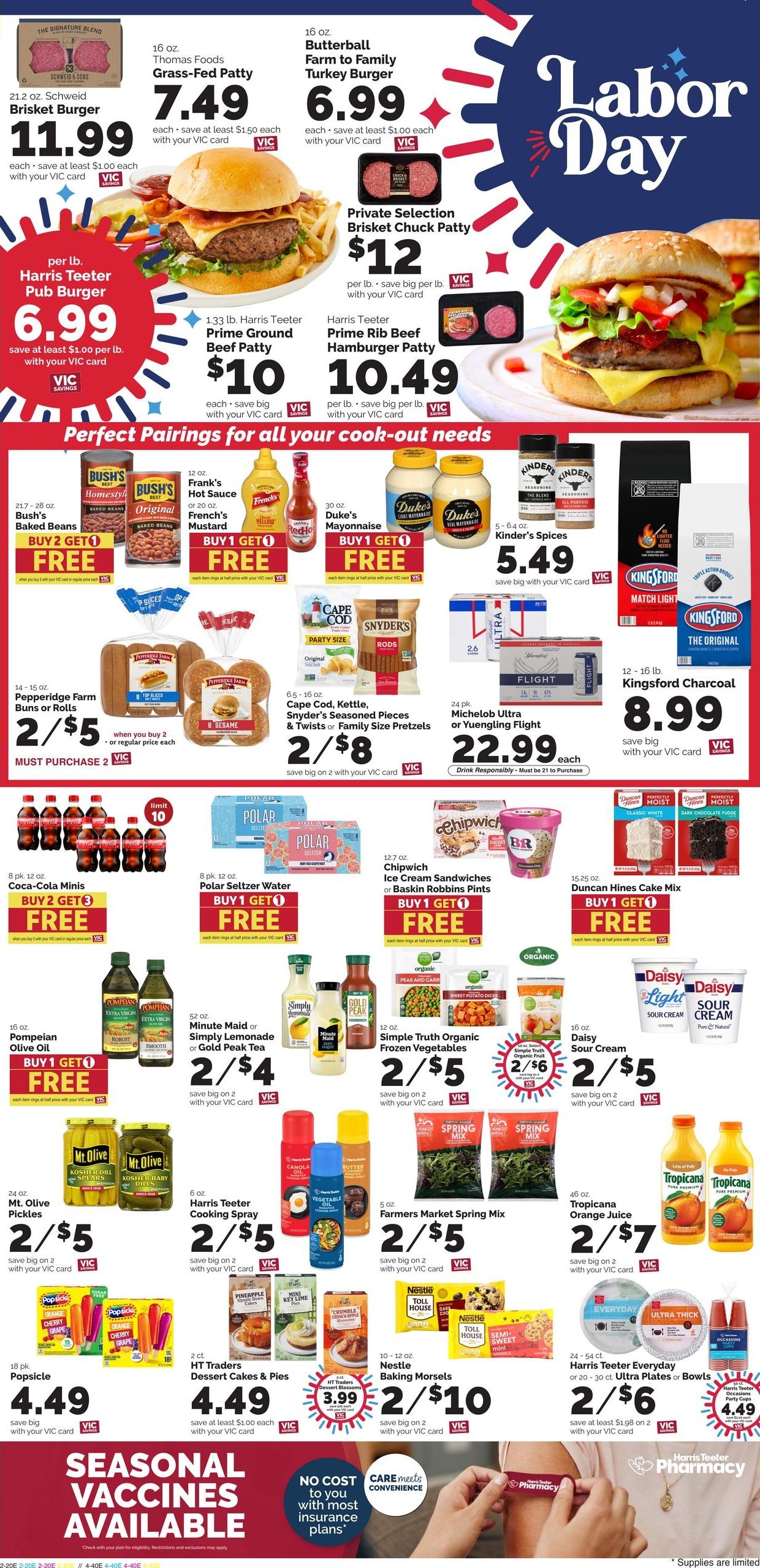 Harris Teeter (Parcel Return Service-Washington Area, DC) Weekly Ad September 2 - 8, 2026