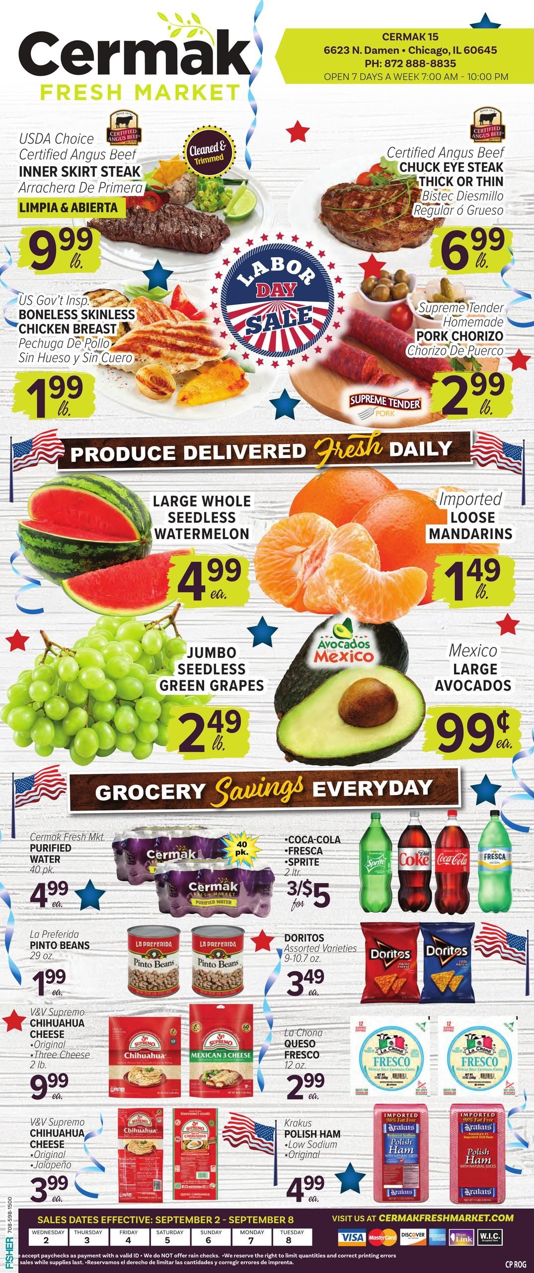 Cermak Fresh Market (Evanston Area, IL) Weekly Ad September 2 - 8, 2026