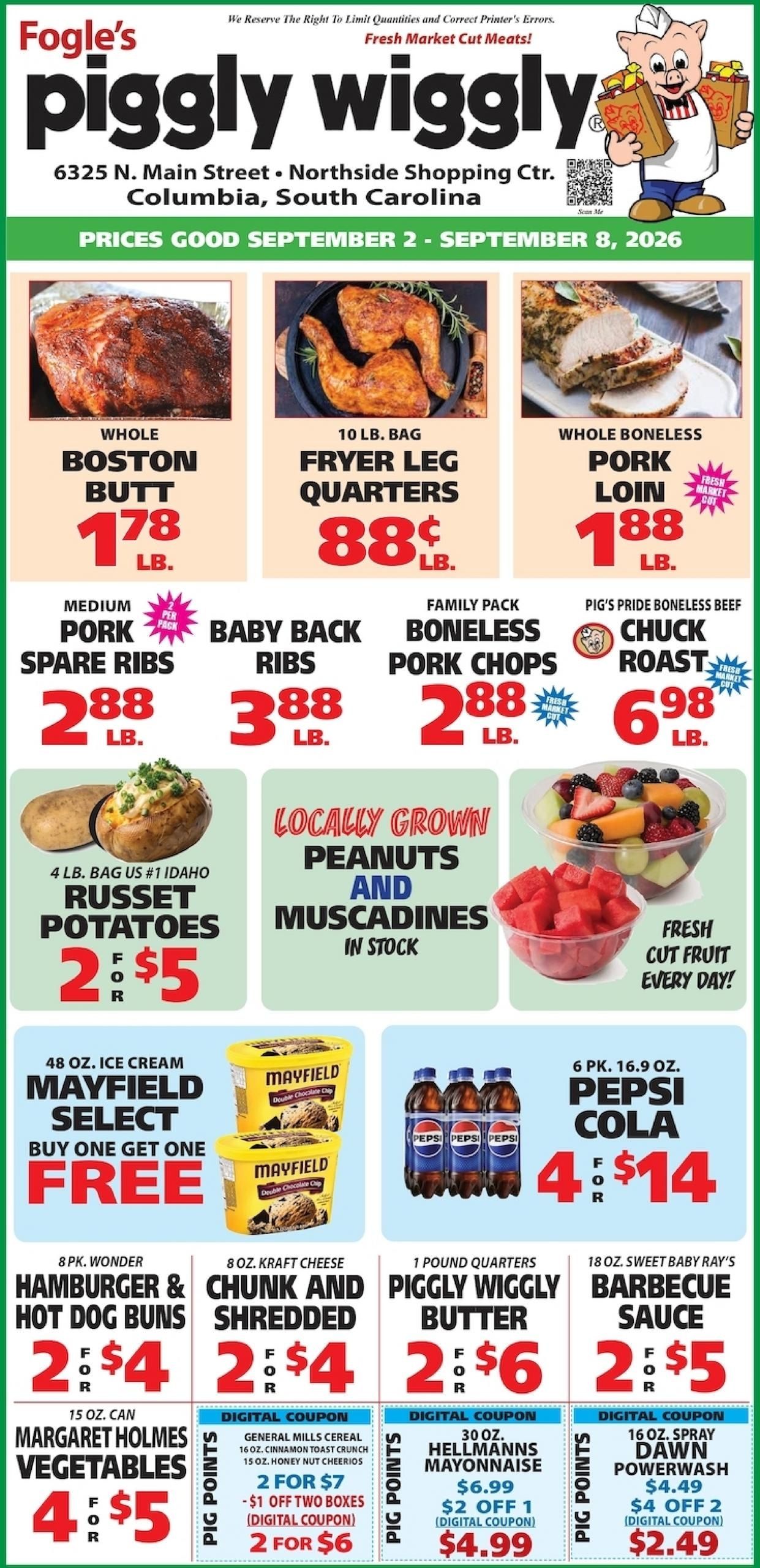 Piggly Wiggly (Peak-State Park Area, SC) Weekly Ad September 2 - 8, 2026