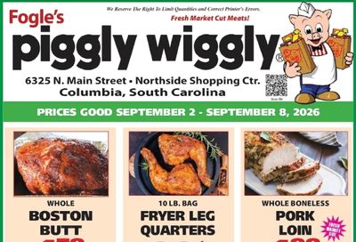 Piggly Wiggly (Peak-State Park Area, SC) Weekly Ad September 2 - 8, 2026