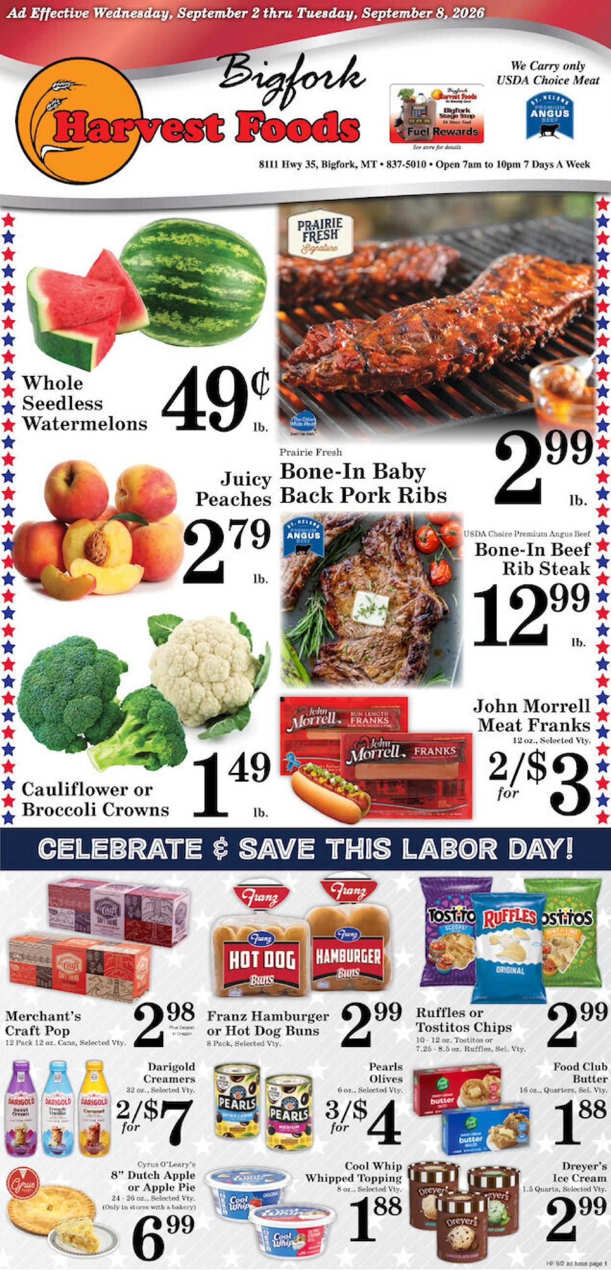 Harvest Foods (Hungry Horse Area, MT) Weekly Ad September 2 - 8, 2026