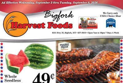 Harvest Foods (Hungry Horse Area, MT) Weekly Ad September 2 - 8, 2026