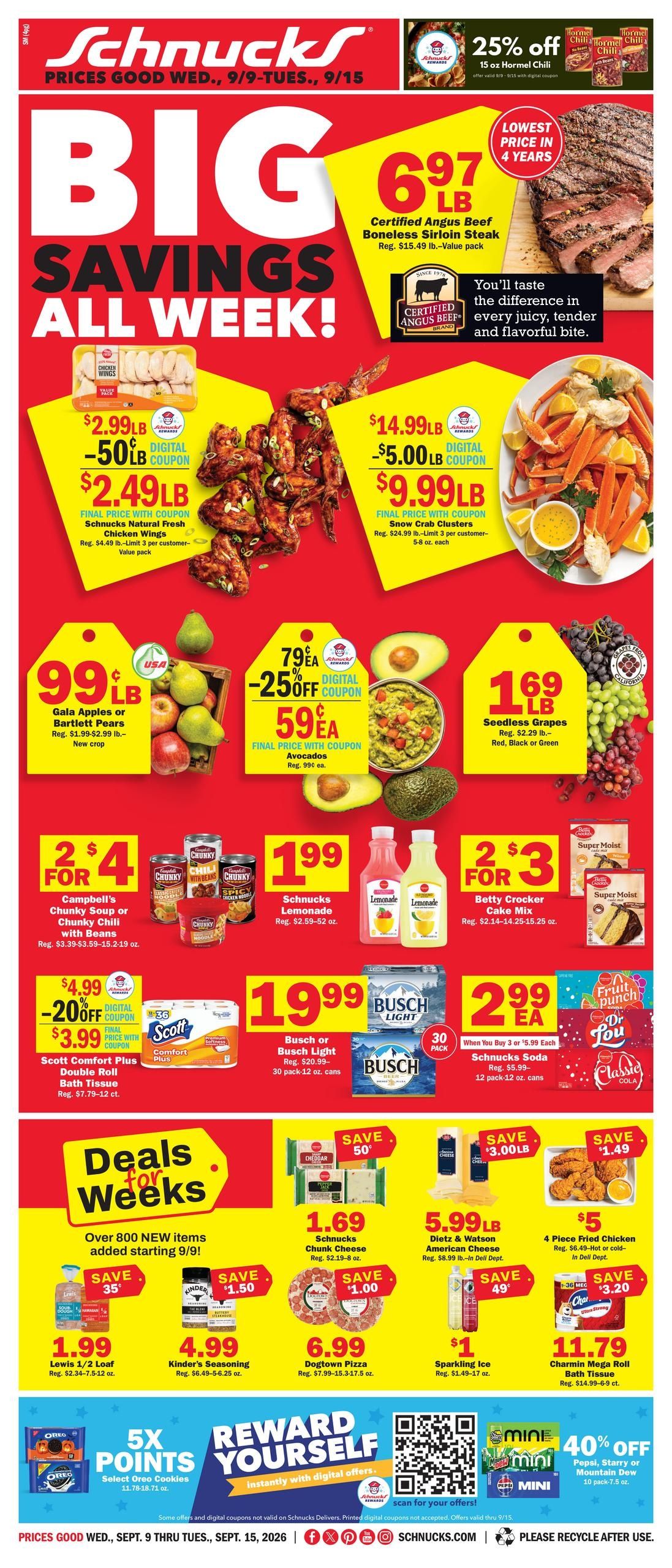 Schnucks (Belgrade Area, MO) Weekly Print Weekly Ad September 9 - 15, 2026
