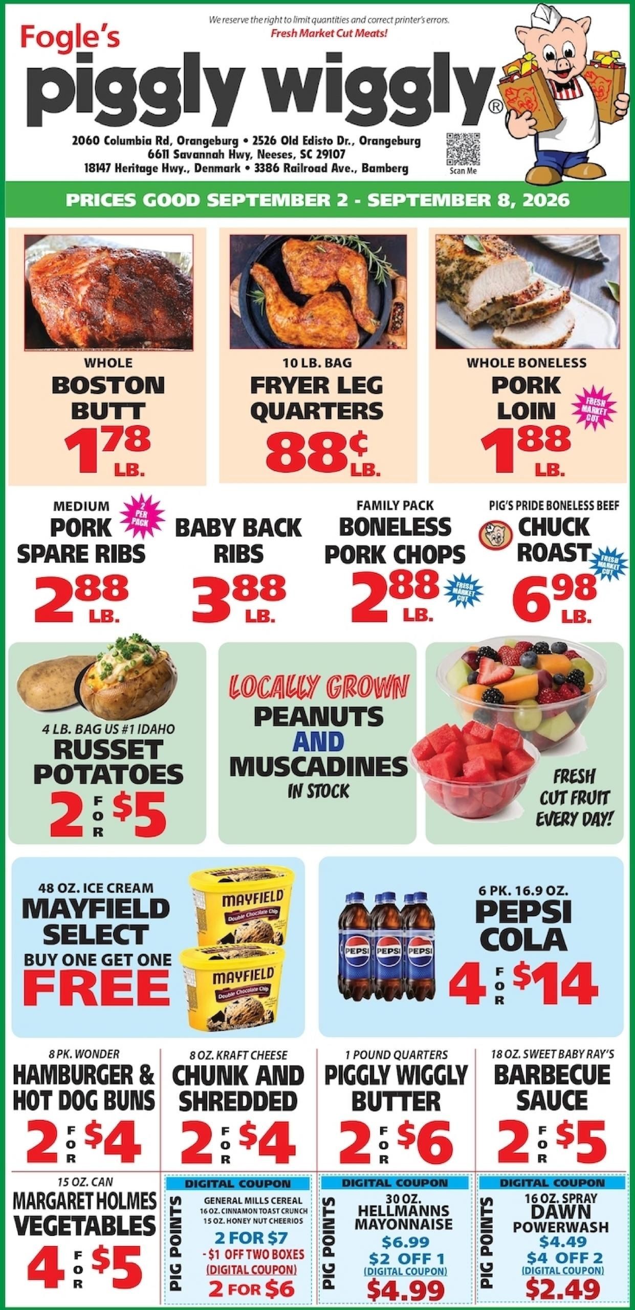 Piggly Wiggly (Swansea Area, SC) Weekly Ad September 2 - 8, 2026