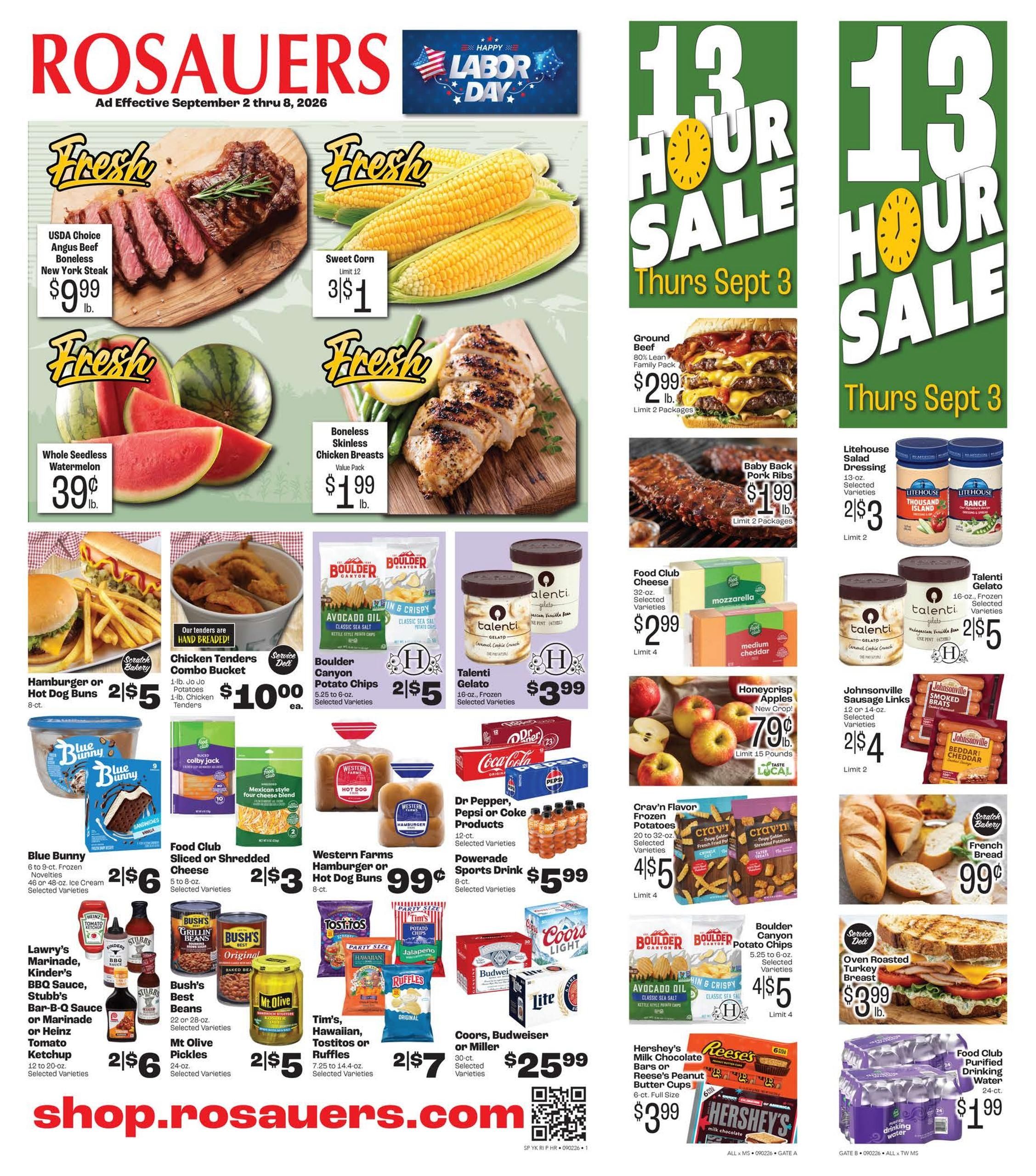 Rosauers (Vancouver Area, WA) Weekly Ad September 2 - 8, 2026