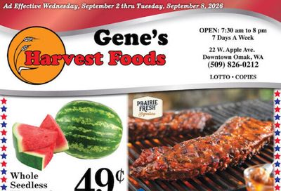 Harvest Foods (Okanogan Area, WA) Weekly Ad September 2 - 8, 2026