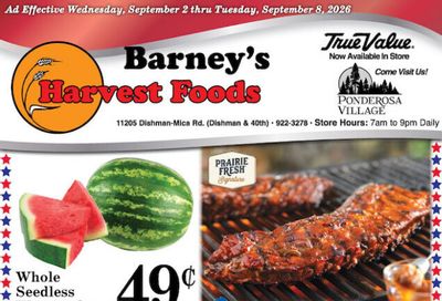Harvest Foods (Spokane Area, WA) Weekly Ad September 2 - 8, 2026