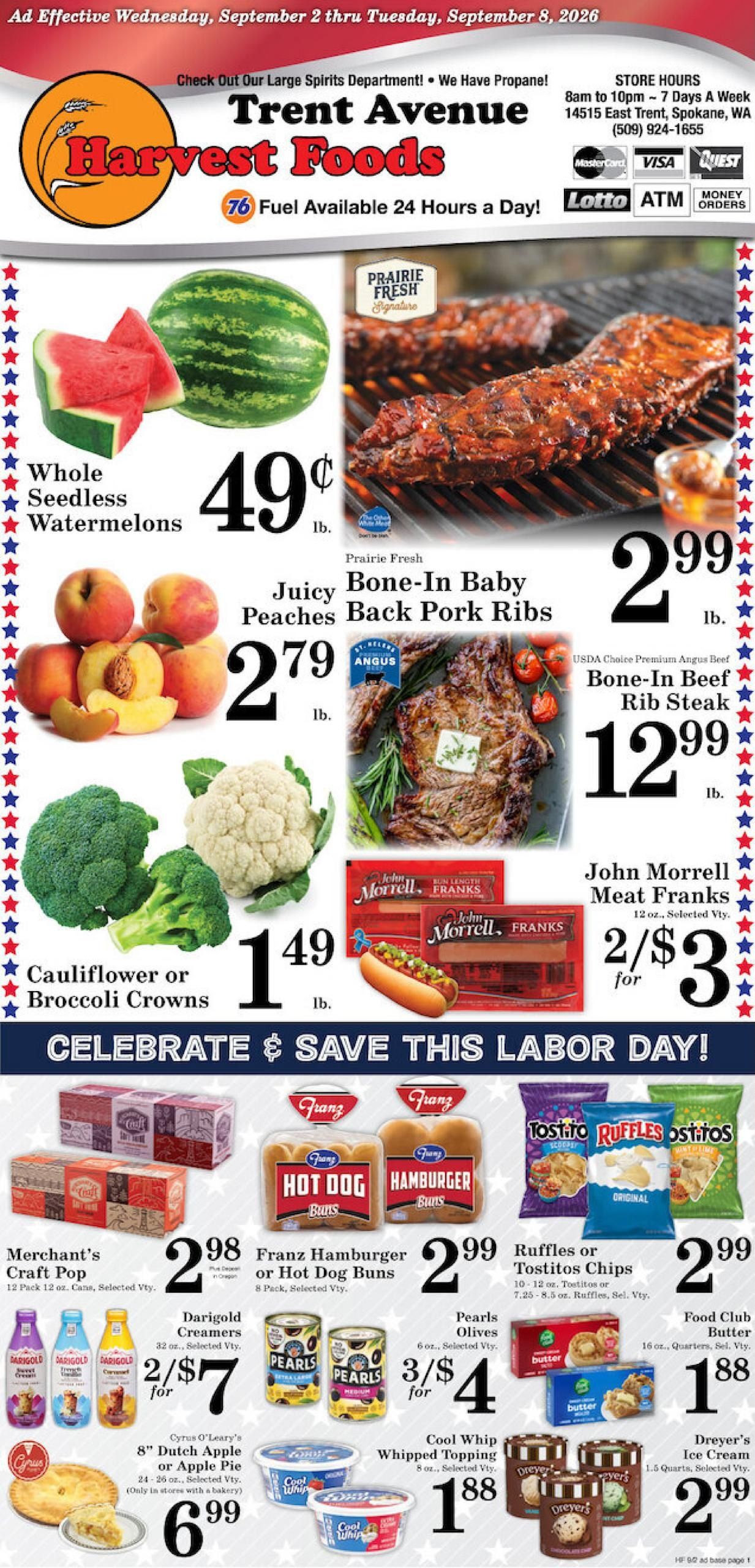 Harvest Foods (Spokane Valley Area, WA) Weekly Ad September 2 - 8, 2026