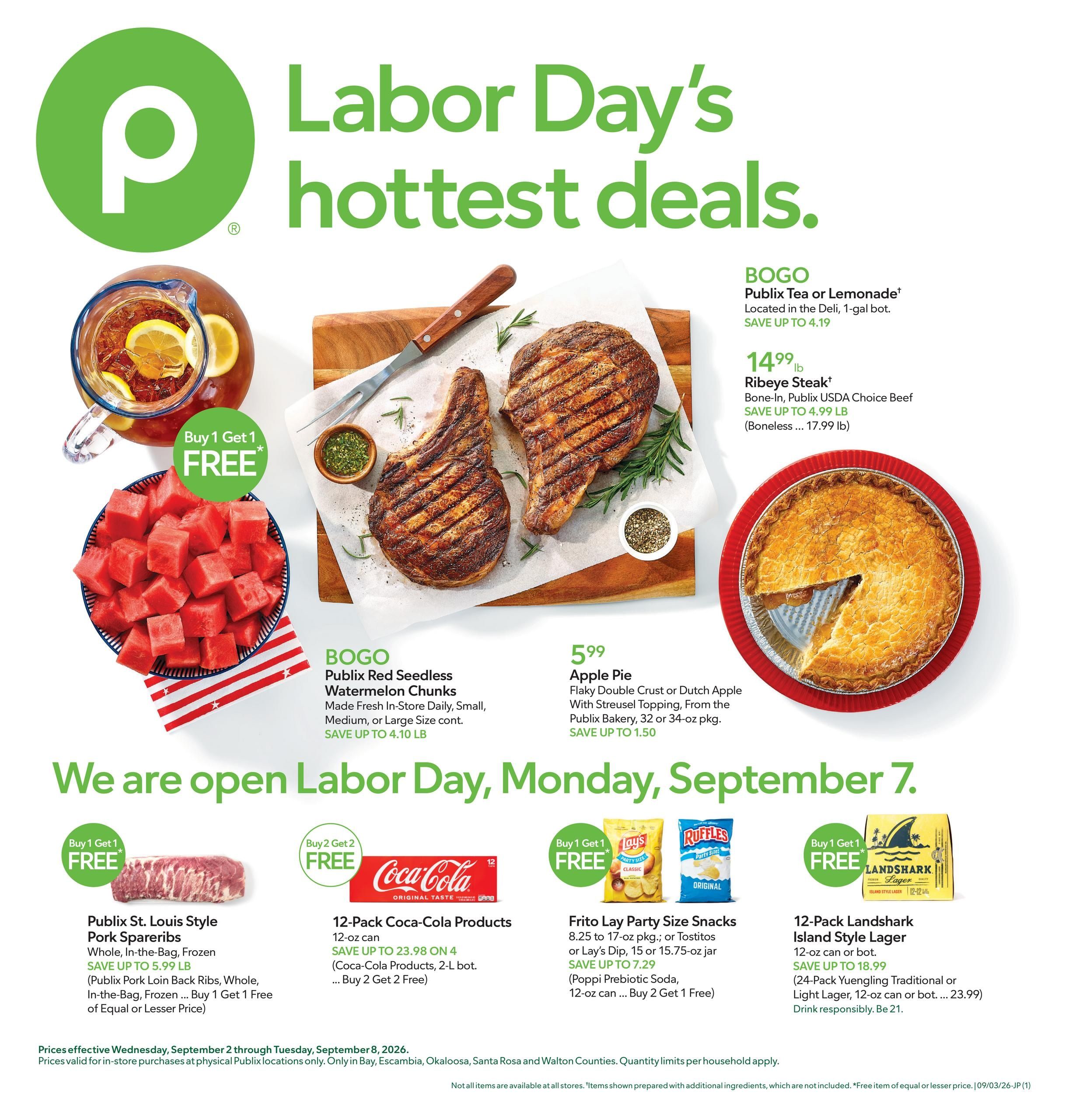 Publix (Pensacola Area, FL) Weekly Ad September 2 - 8, 2026