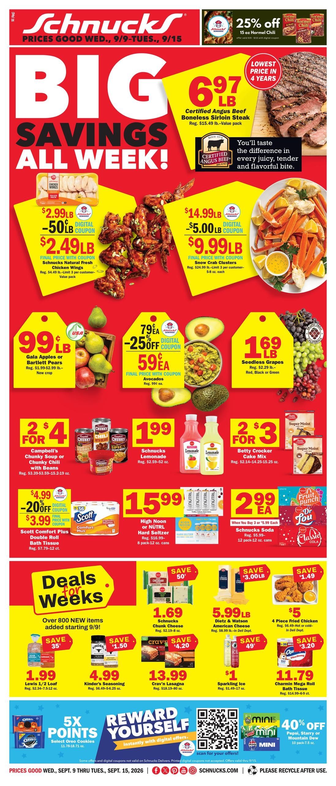 Schnucks (Evansville Area, IN) Weekly Print Weekly Ad September 9 - 15, 2026