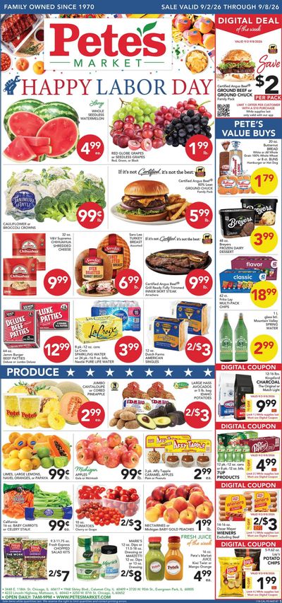 Pete's Fresh Market Weekly Ad September 2 - 8, 2026