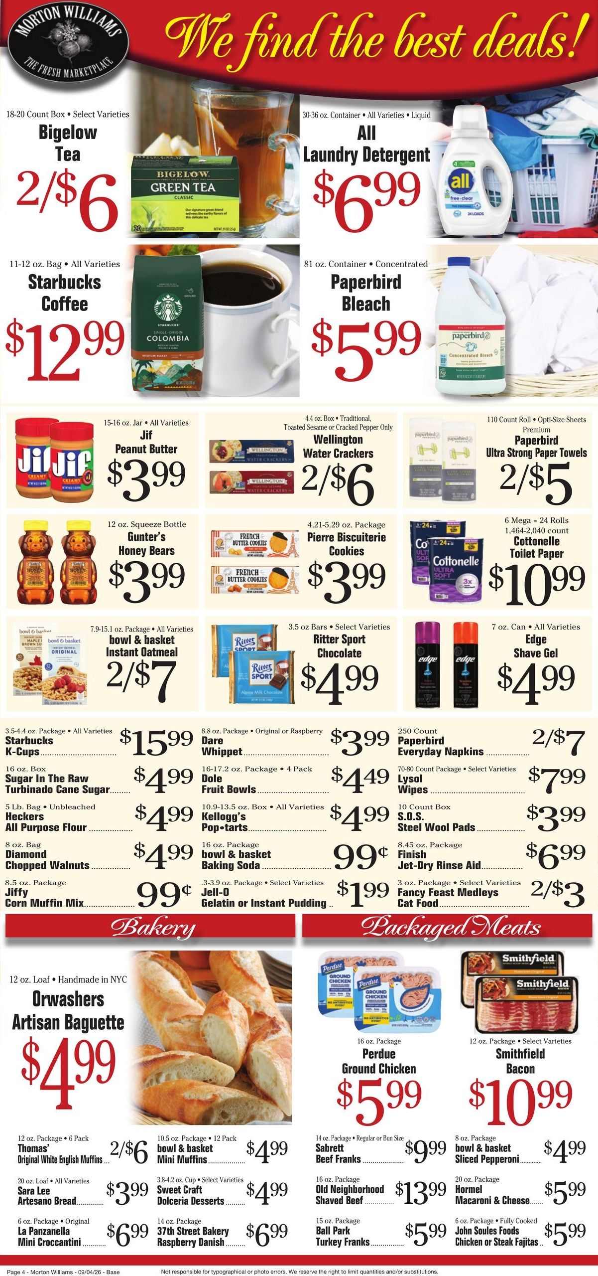 Morton Williams Supermarket (Edgewater Area, NJ) Weekly Ad September 4 - 10, 2026