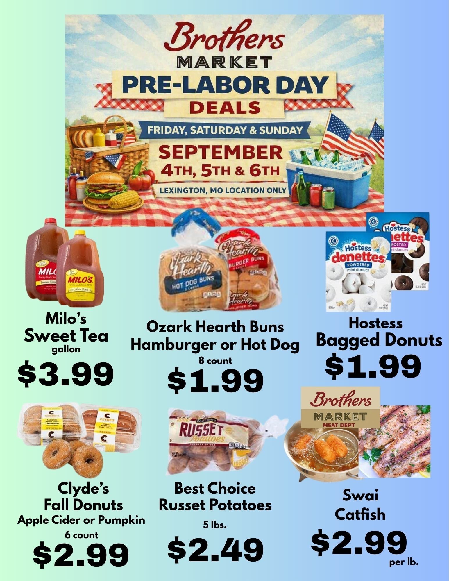 Brothers Market (Lexington, MO) 3 Day Sale Weekly Ad September 4 - 6, 2026