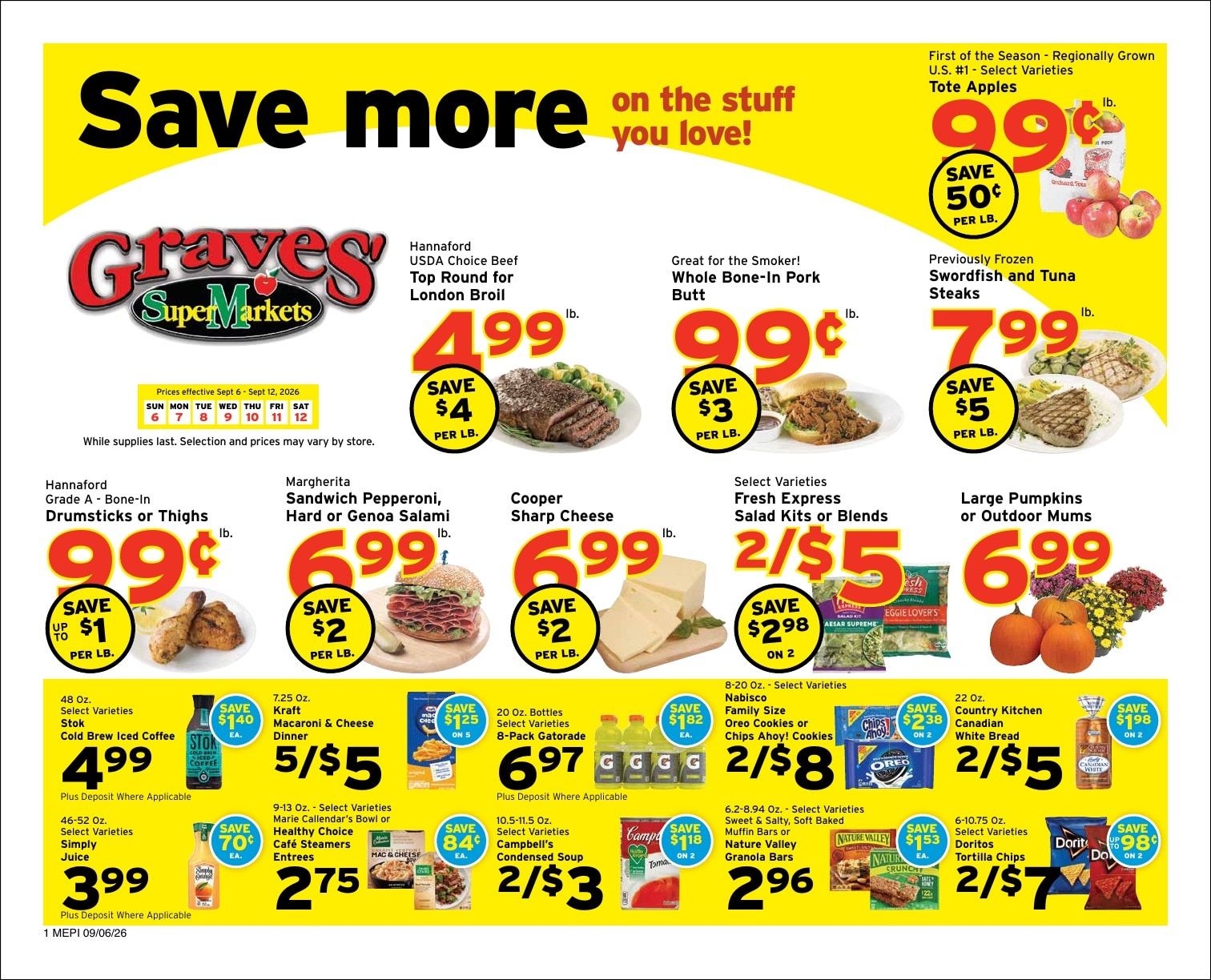 Graves' Shop 'n Save Weekly Ad September 6 - 12, 2026