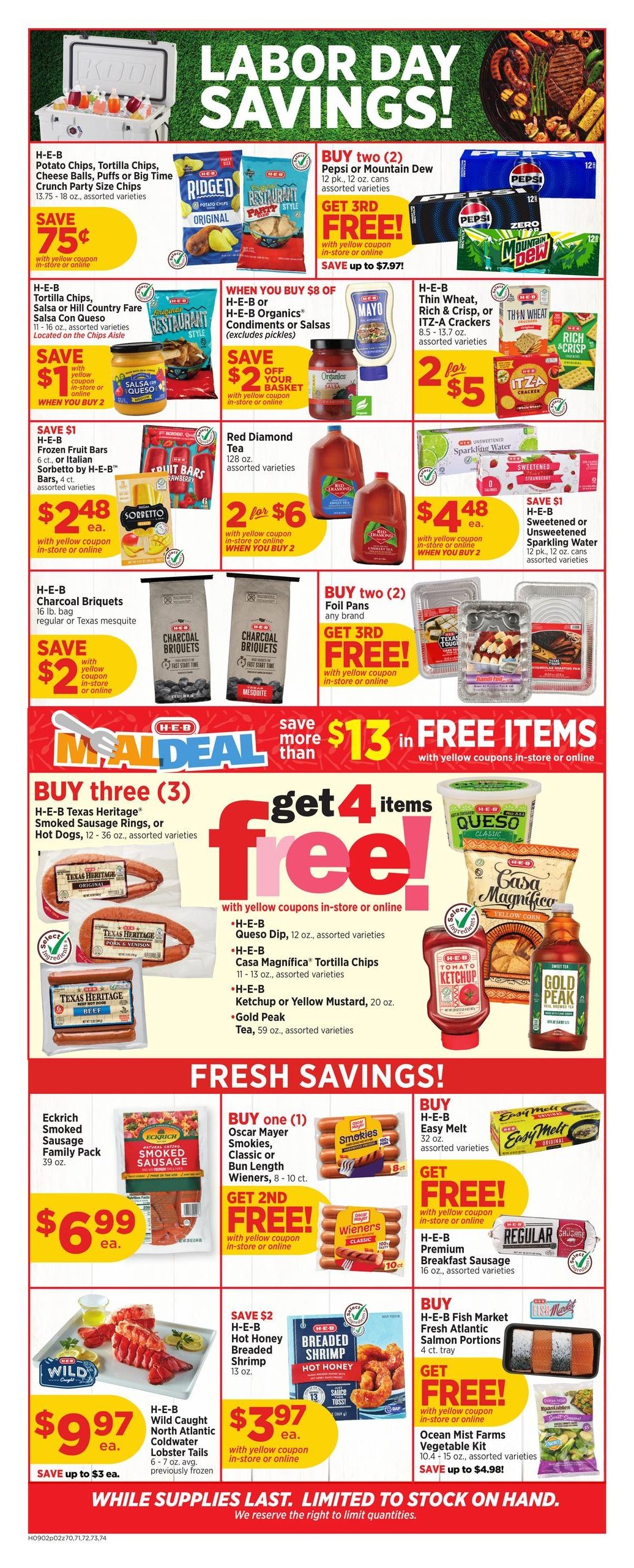 H-E-B (China Area, TX) Weekly Ad September 2 - 8, 2026