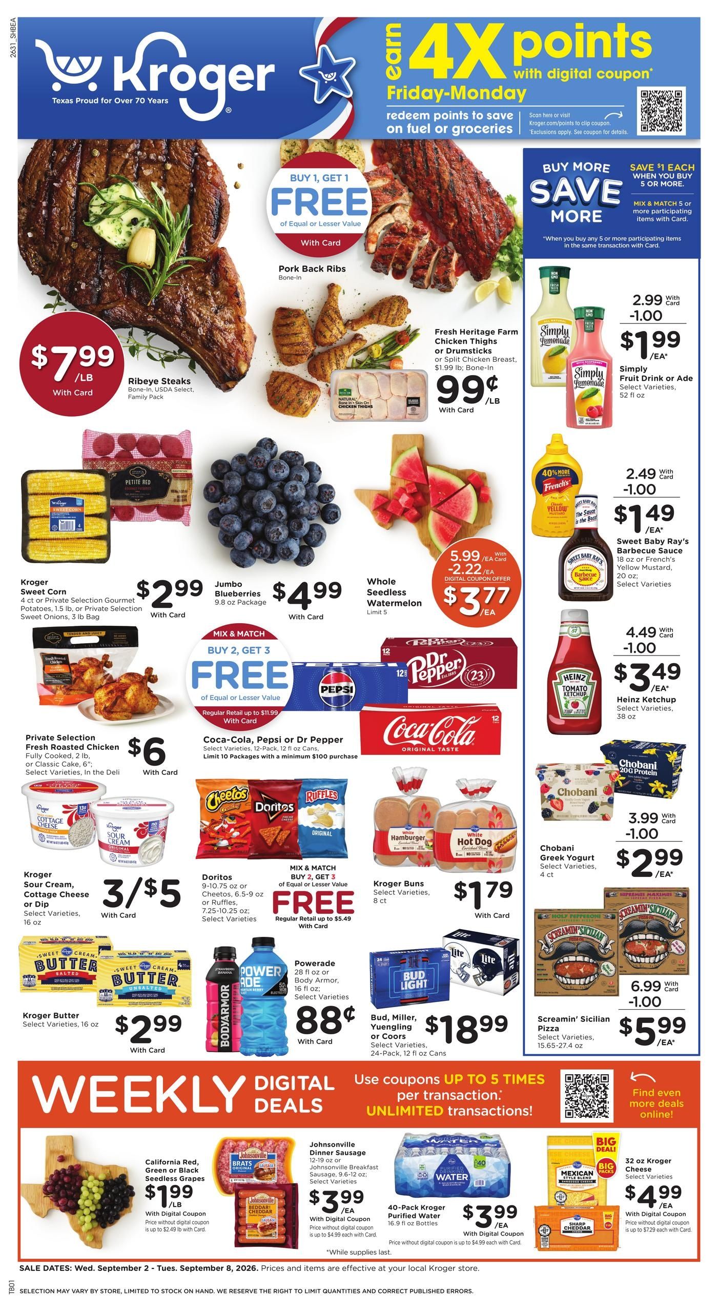 Kroger (Groves Area, TX) Weekly Ad September 2 - 8, 2026