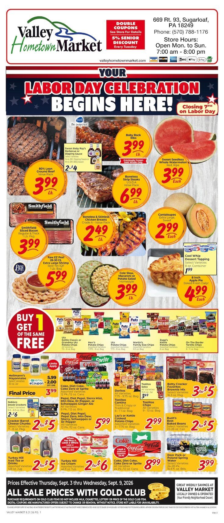 Valley Hometown Market Weekly Ad September 3 - 9, 2026