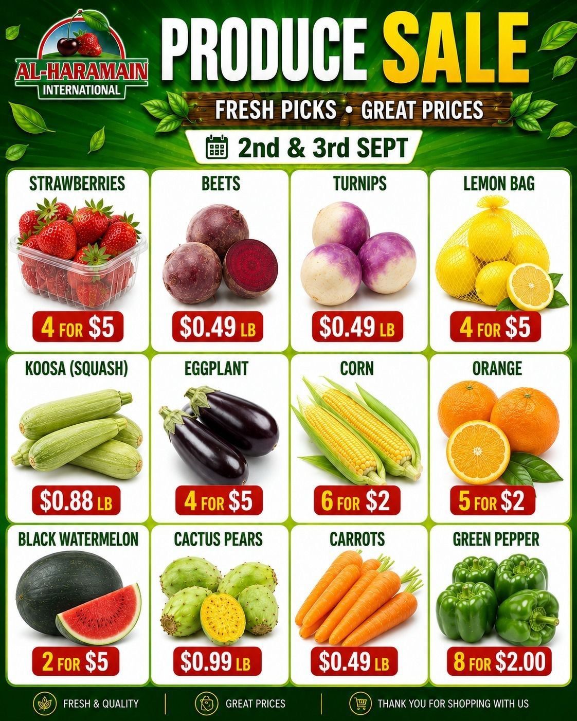 Al-Haramain International (33250 West 12 Mile Road, Farmington Hills, MI) Weekly Ad September 2 - 3, 2026