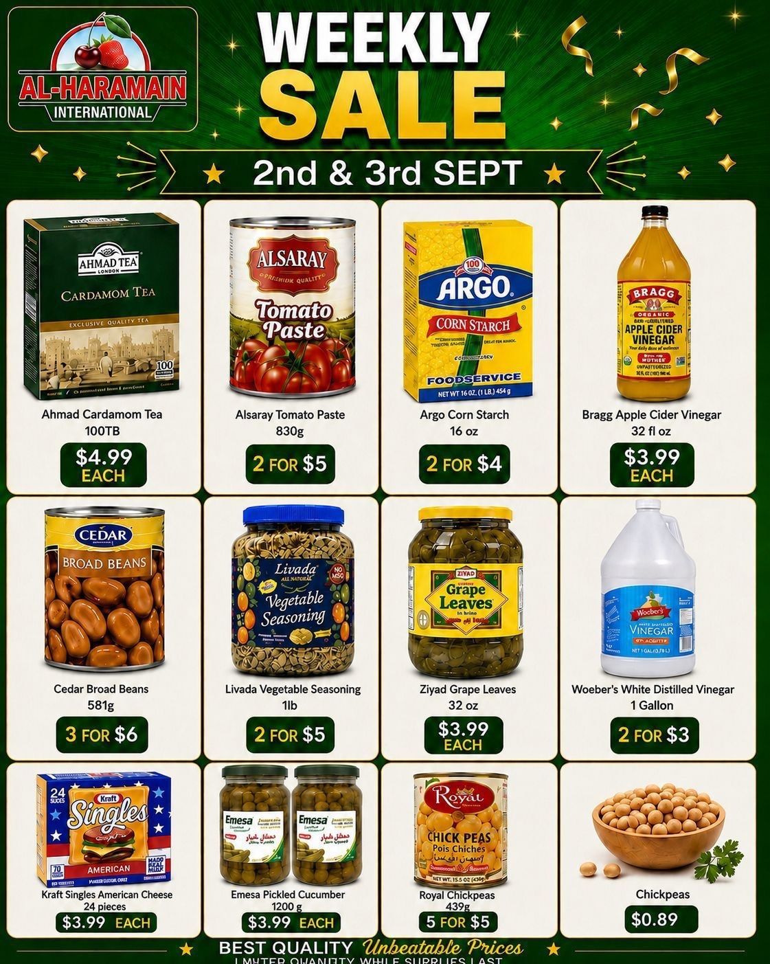 Al-Haramain International (33250 West 12 Mile Road, Farmington Hills, MI) Weekly Ad September 2 - 3, 2026