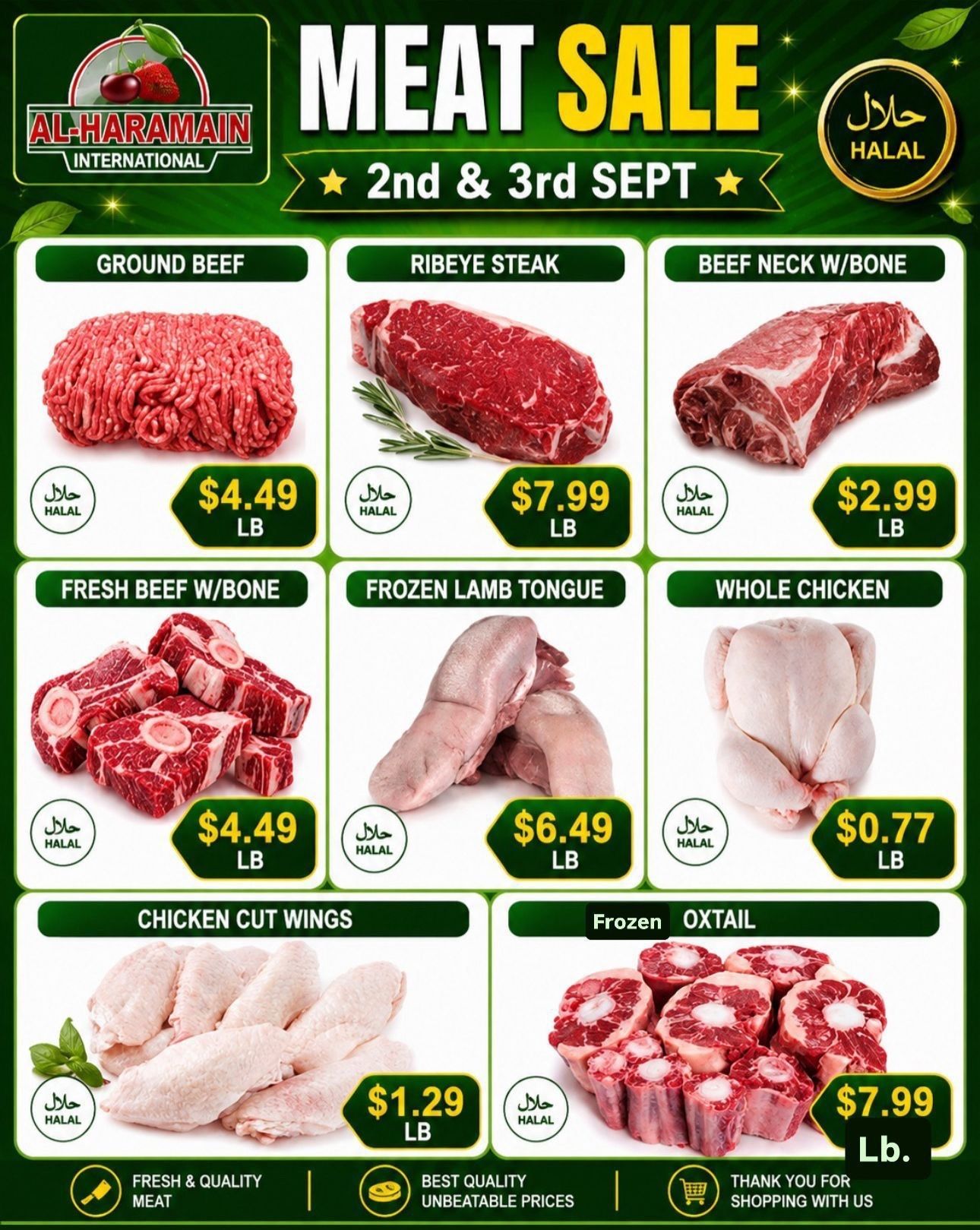 Al-Haramain International (33250 West 12 Mile Road, Farmington Hills, MI) Weekly Ad September 2 - 3, 2026