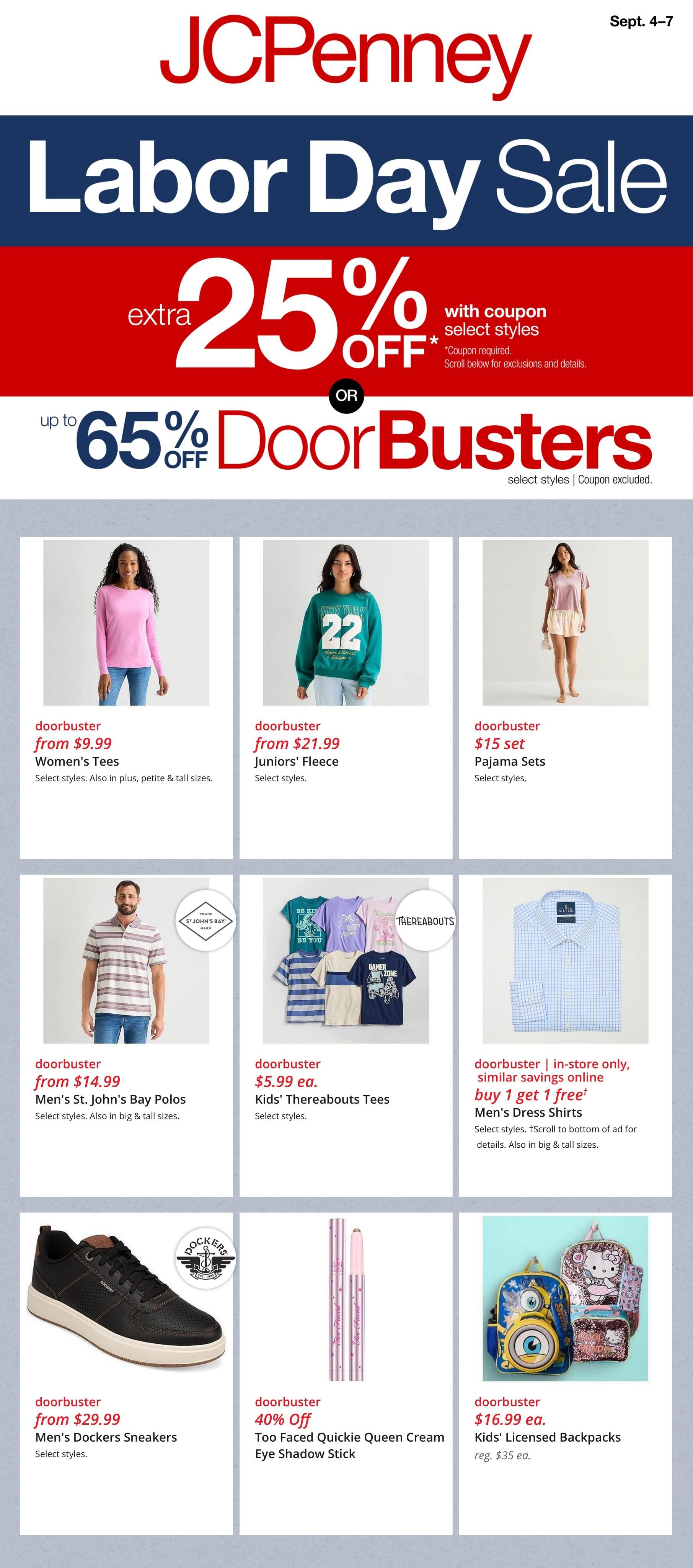 JCPenney Store Ads Weekly Ad September 4 - 7, 2026