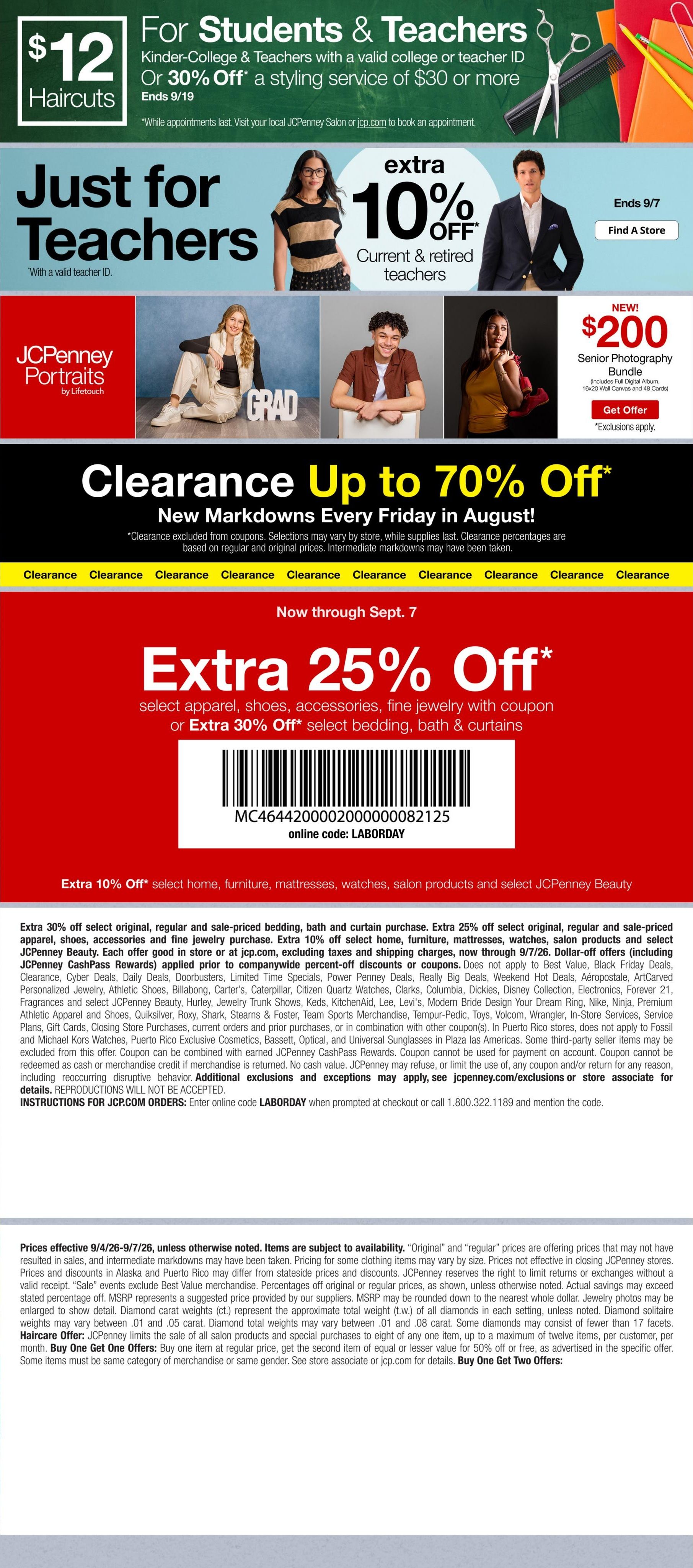 JCPenney Store Ads Weekly Ad September 4 - 7, 2026