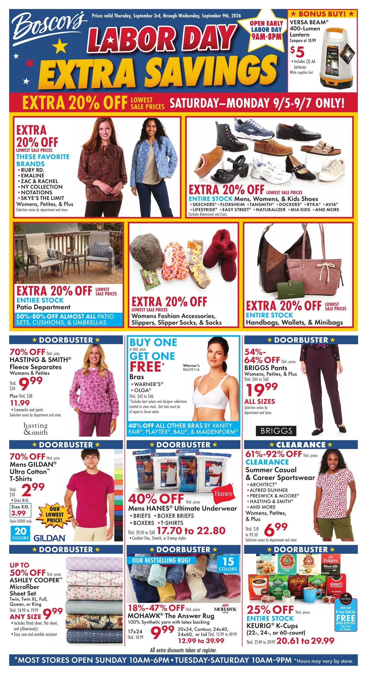 Boscov's Weekly Ad September 3 - 9, 2026