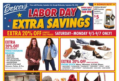 Boscov's Weekly Ad September 3 - 9, 2026