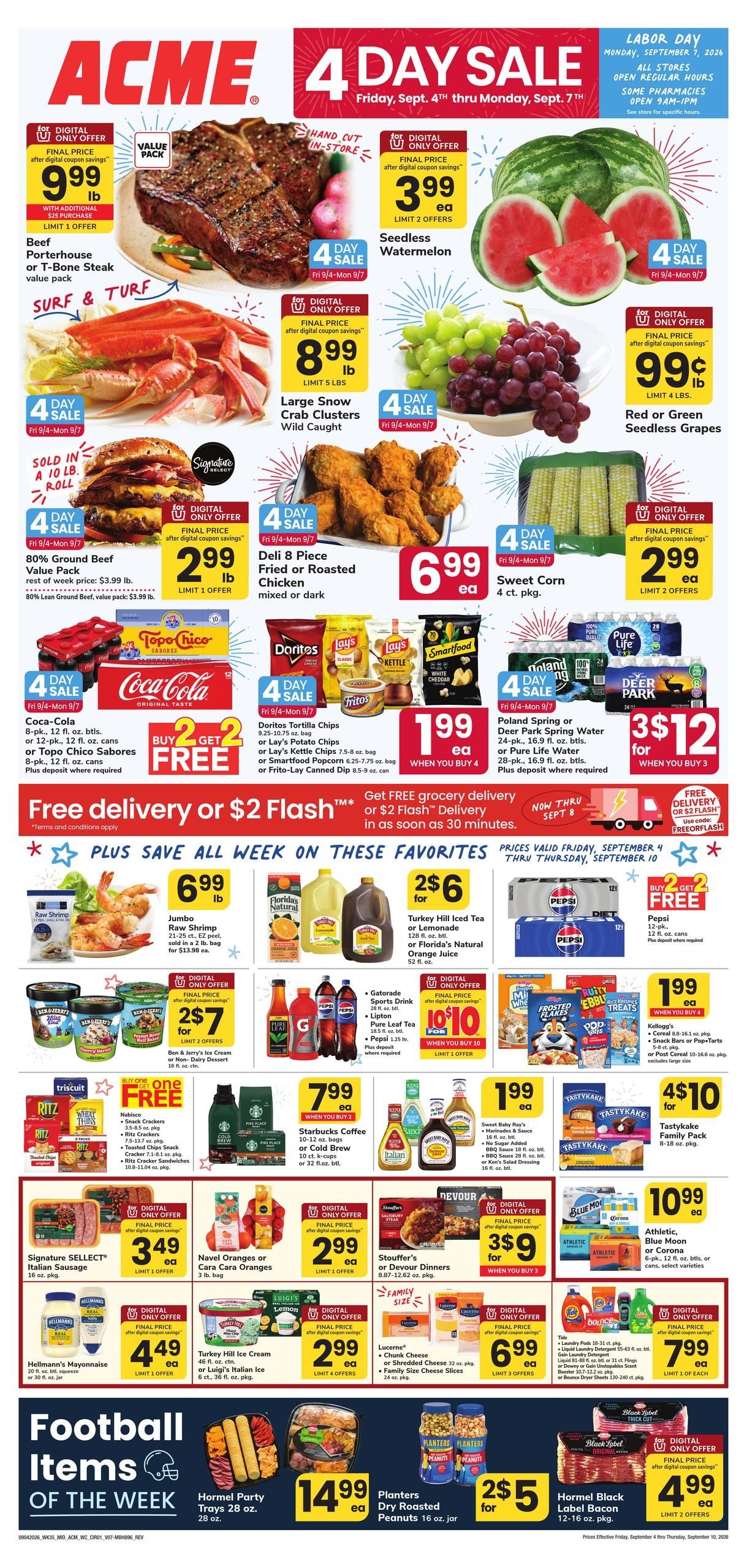 Acme Markets (Salisbury Area, MD) Weekly Ad September 4 - 10, 2026