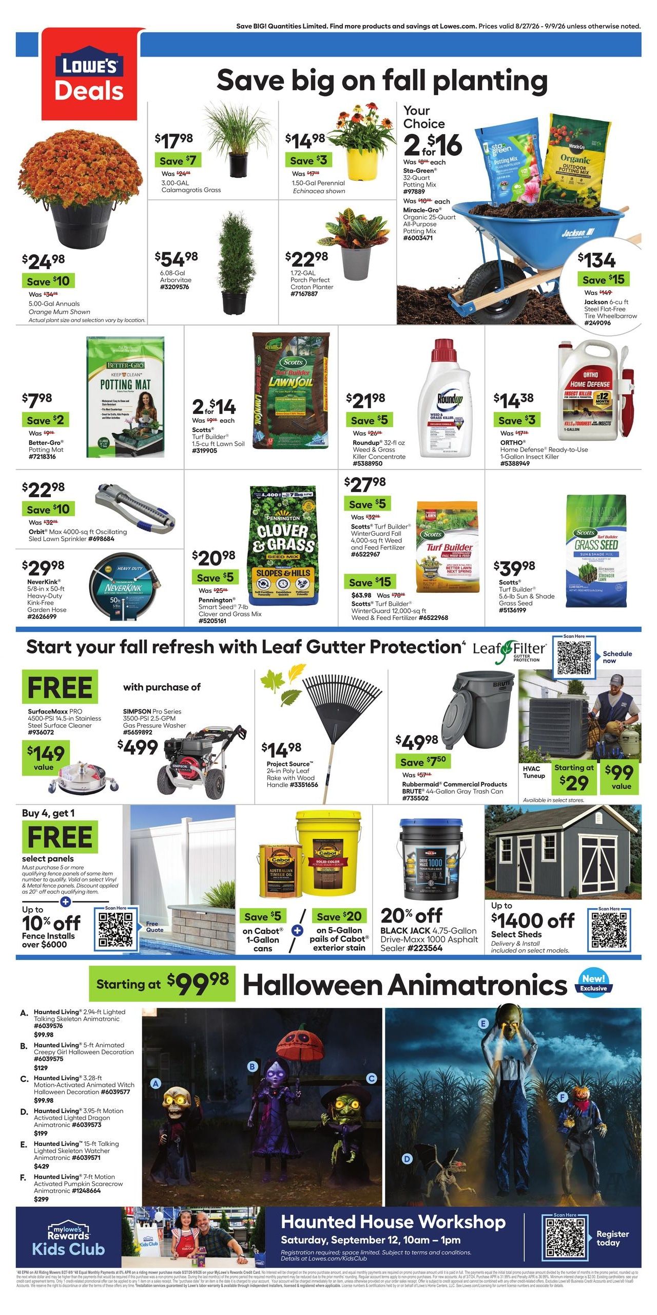 Lowe's (Carpenter Area, IA) Weekly Ad August 27 - September 9, 2026
