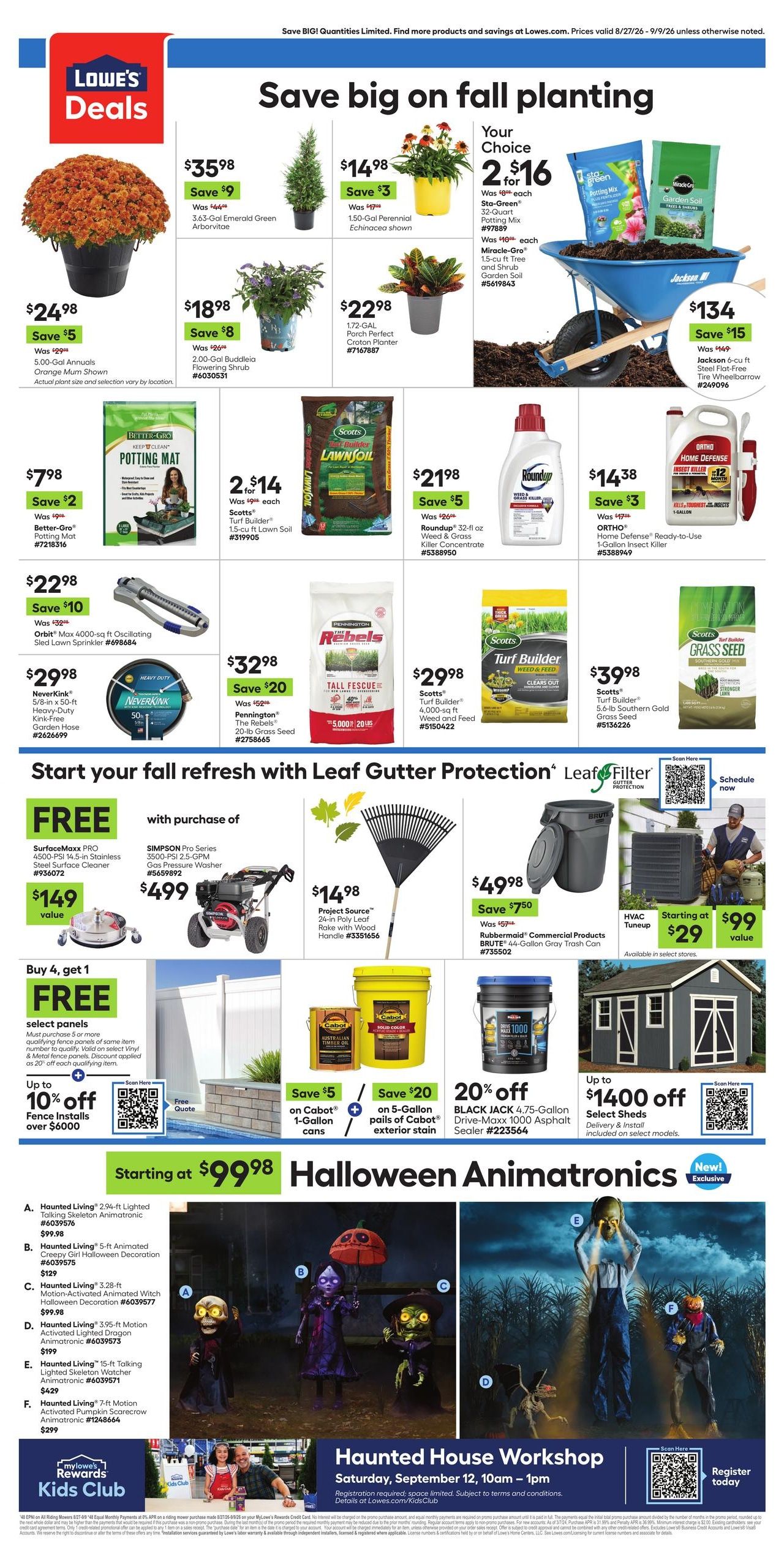 Lowe's (Chanute Area, KS) Weekly Ad August 27 - September 9, 2026