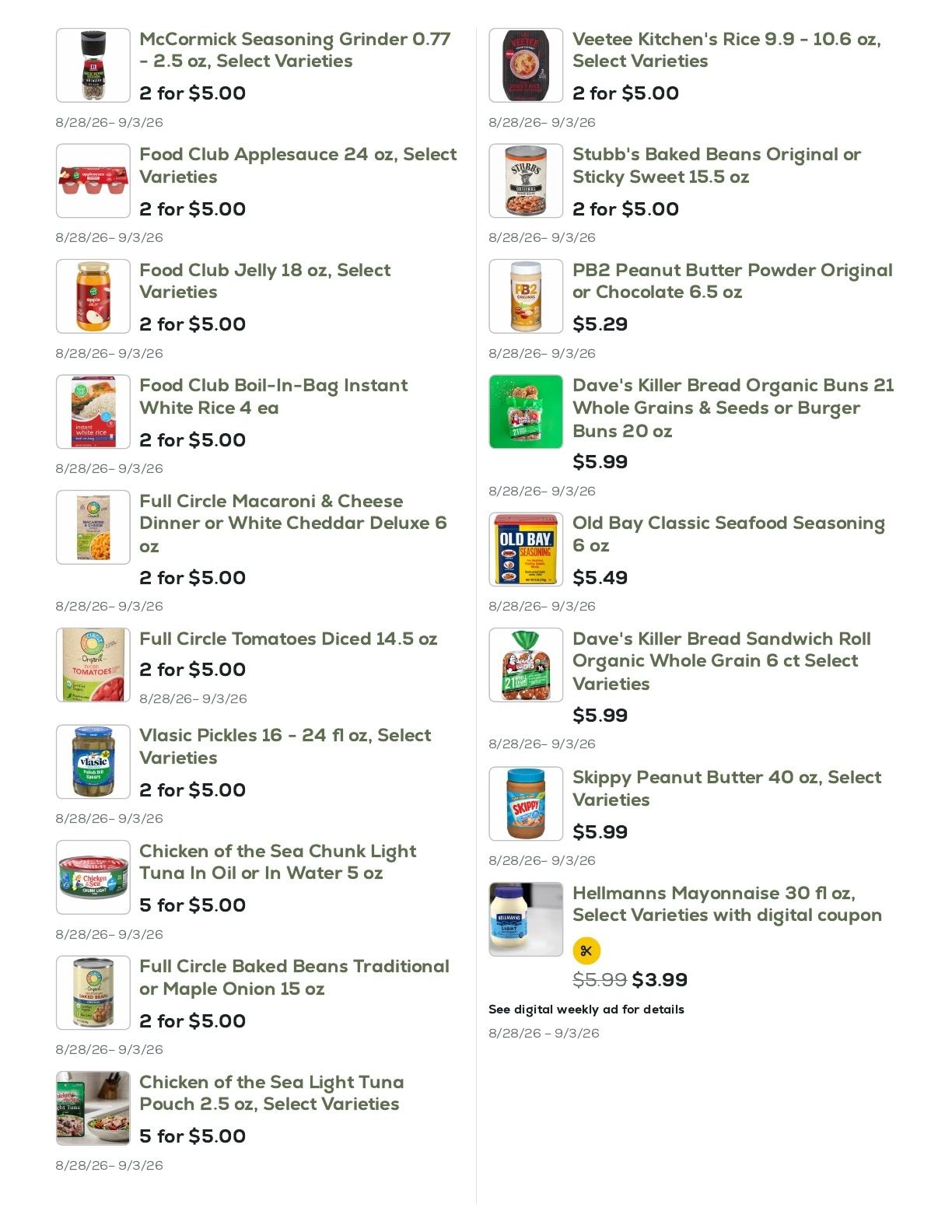 Geissler's Supermarket Weekly Ad August 28 - September 3, 2026