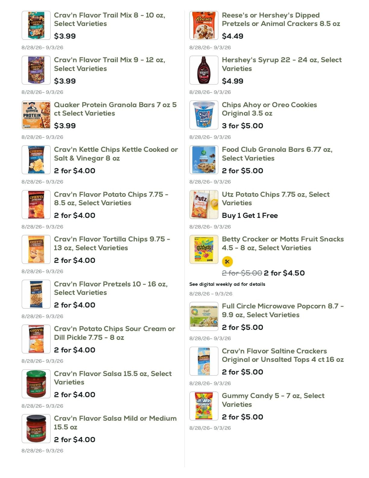 Geissler's Supermarket Weekly Ad August 28 - September 3, 2026