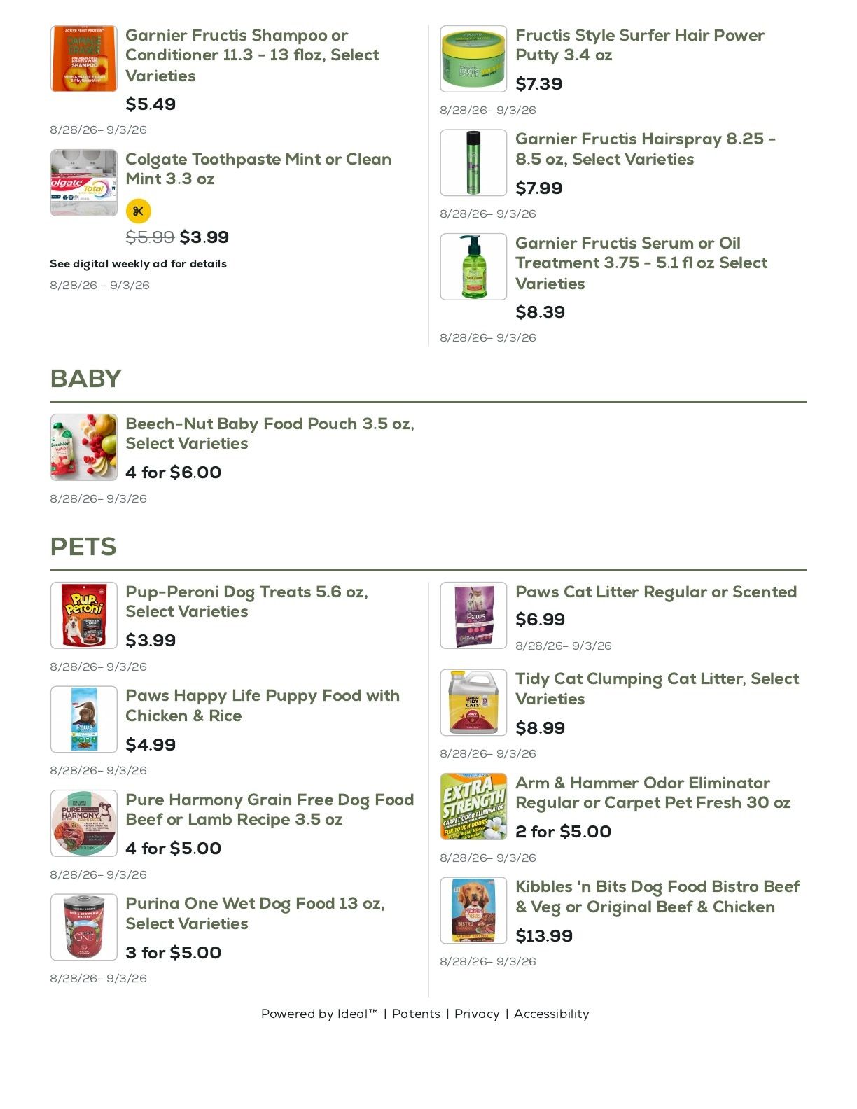 Geissler's Supermarket Weekly Ad August 28 - September 3, 2026