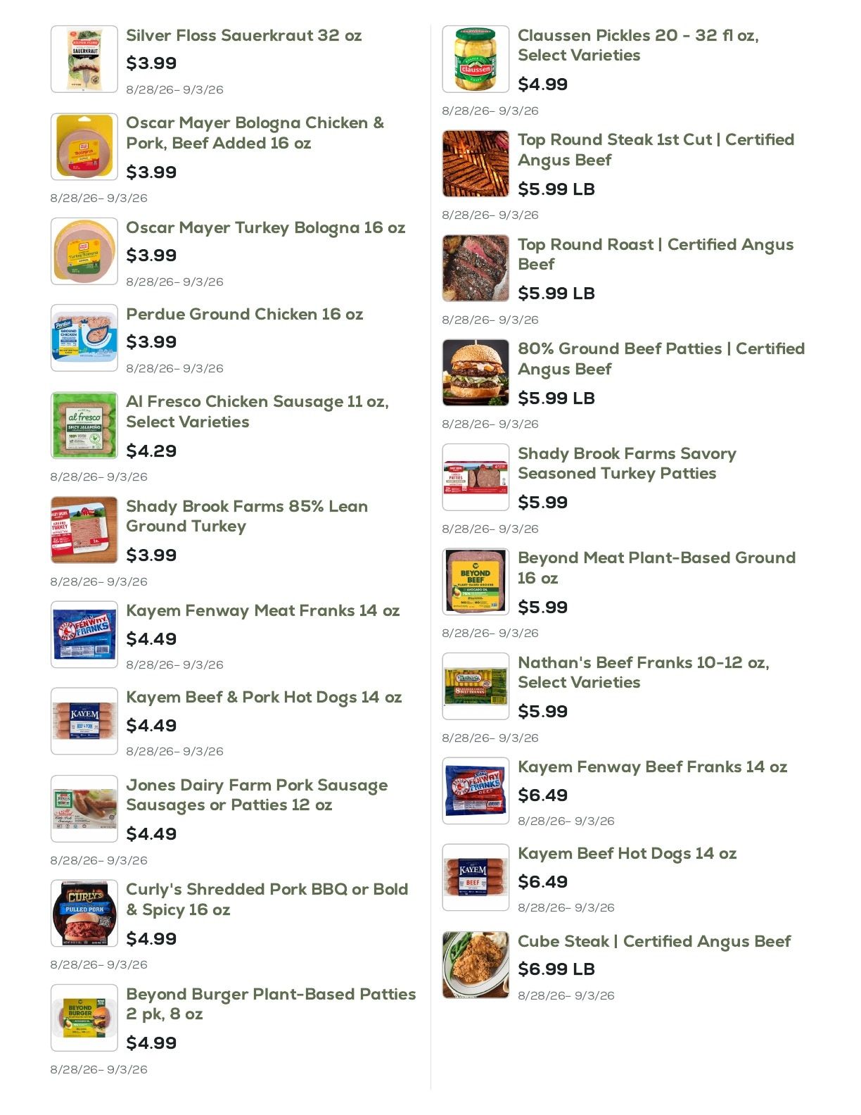 Geissler's Supermarket Weekly Ad August 28 - September 3, 2026