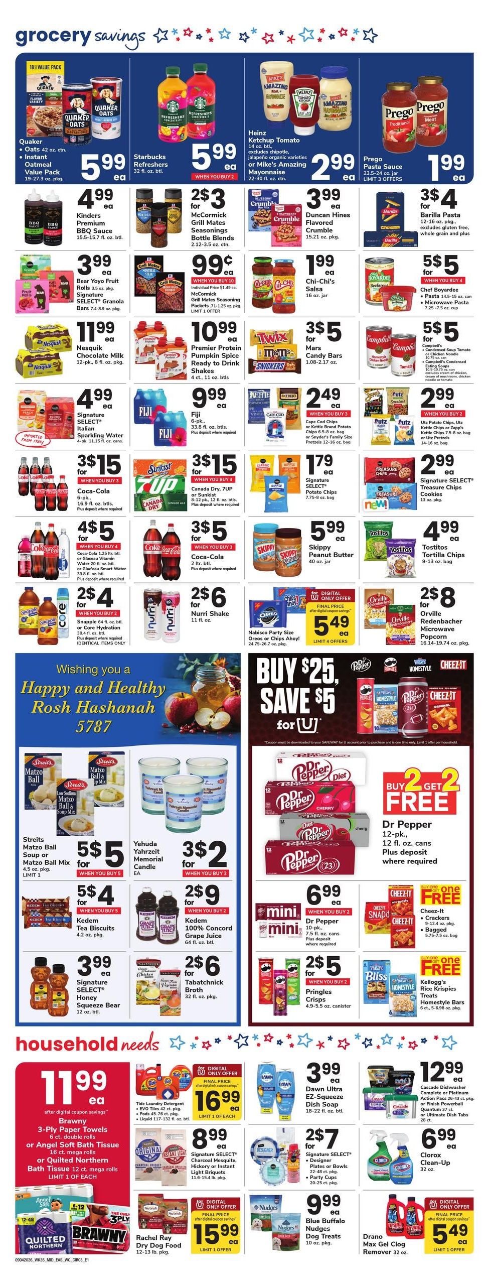 Safeway (Bethany Beach Area, DE) Weekly Ad September 4 - 10, 2026