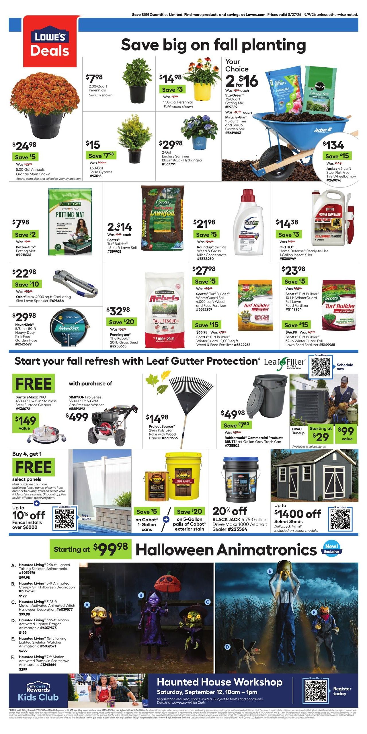 Lowe's (Bethany Beach Area, DE) Weekly Ad August 27 - September 9, 2026