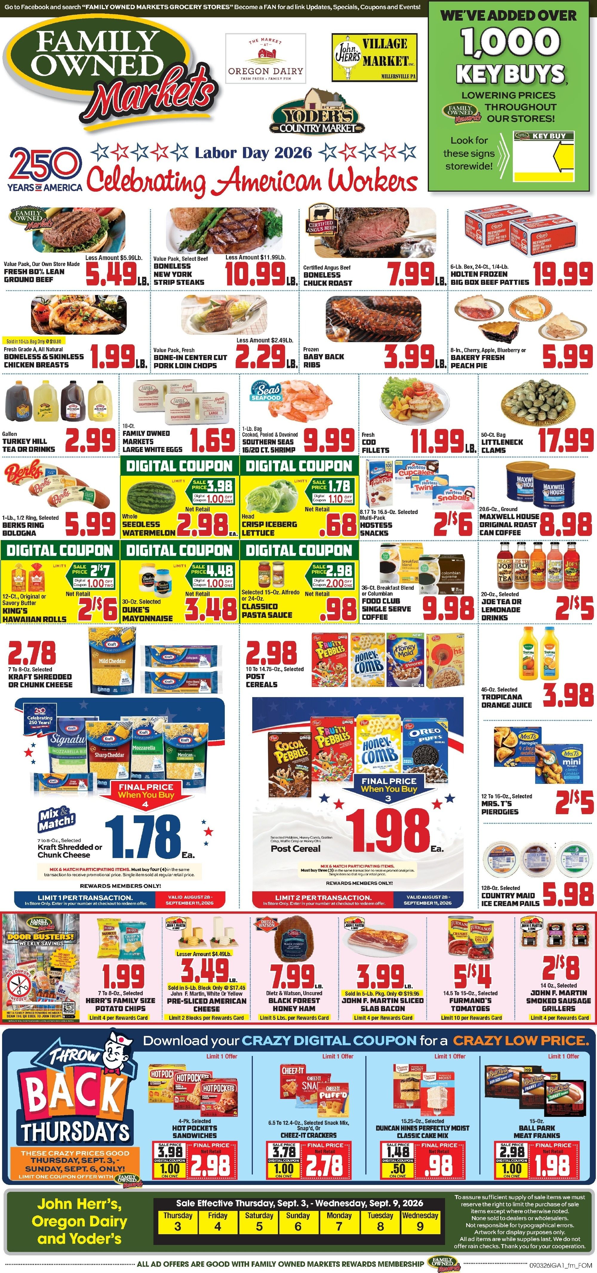 John Herr's Village Market Weekly Ad September 3 - 9, 2026