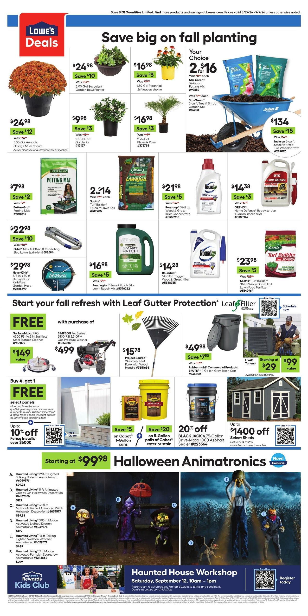 Lowe's (Chico Area, CA) Weekly Ad August 27 - September 9, 2026